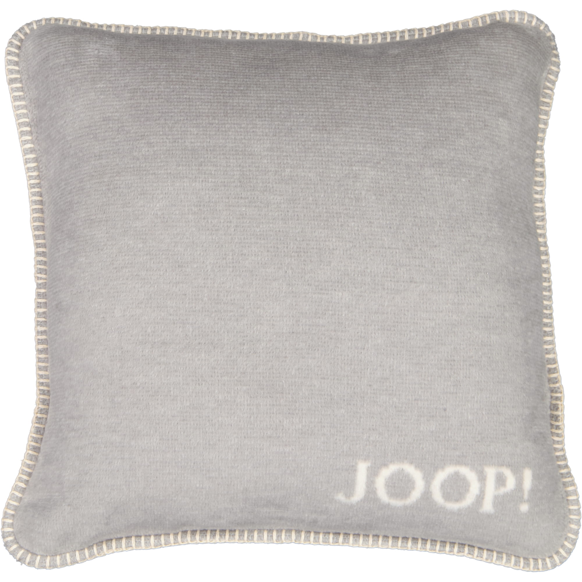 JOOP! Kissenhülle Melange-Doubleface - Größe: 50x50 cm - Farbe: Silber-Natur
