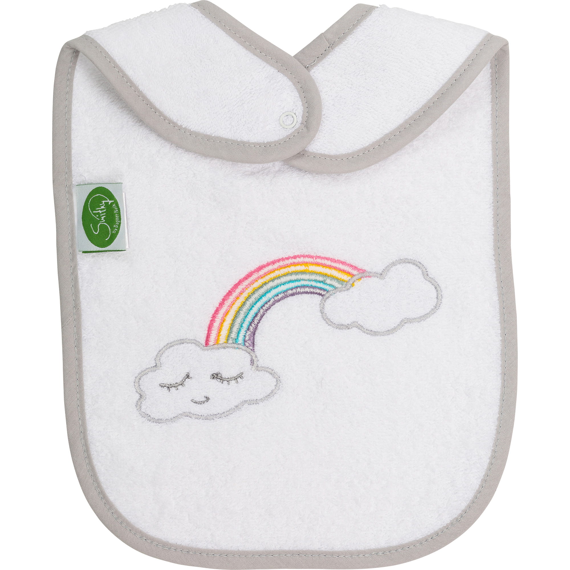 Smithy Wolkenweich Regenbogen - Lätzchen 24 x 24 cm - Farbe: weiß (1805065)