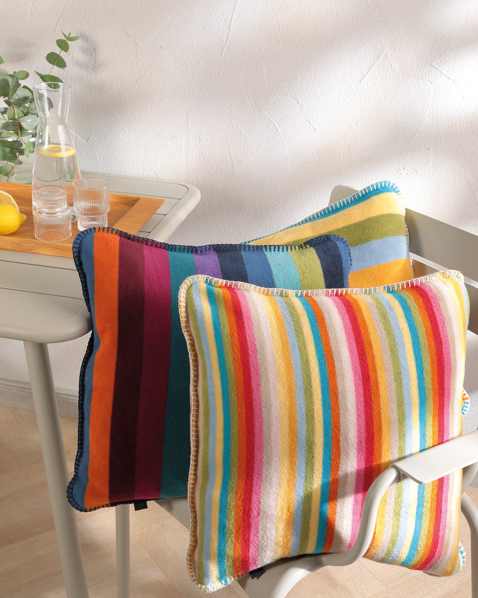 Cawö Kissenhüllen Lifestyle Streifen 7008 multicolor - 25 - 50x50 cm