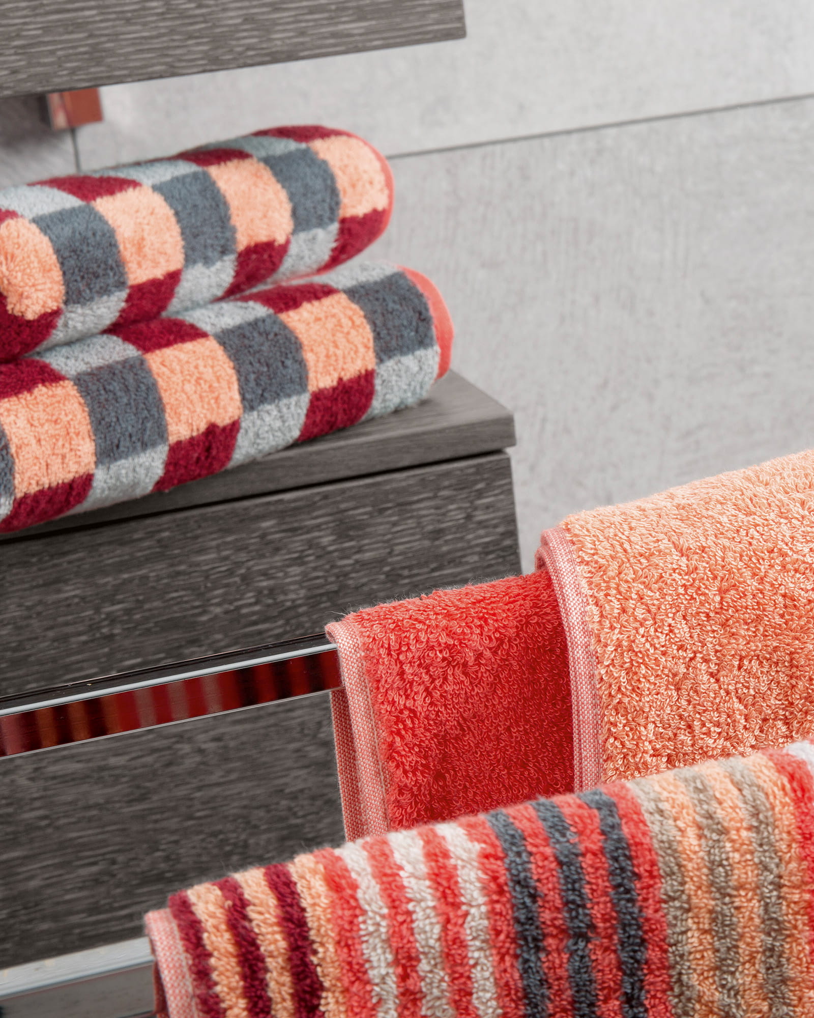 Cawö - Unique Streifen 944 - Farbe: koralle - 22