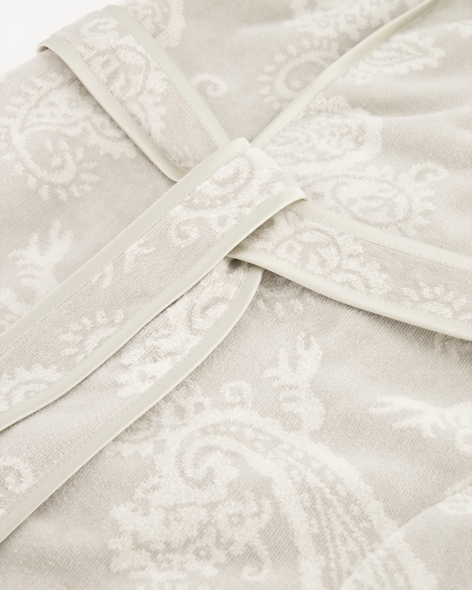 Cawö Bademäntel Damen Schalkragen Paisley 4420 silber - 73