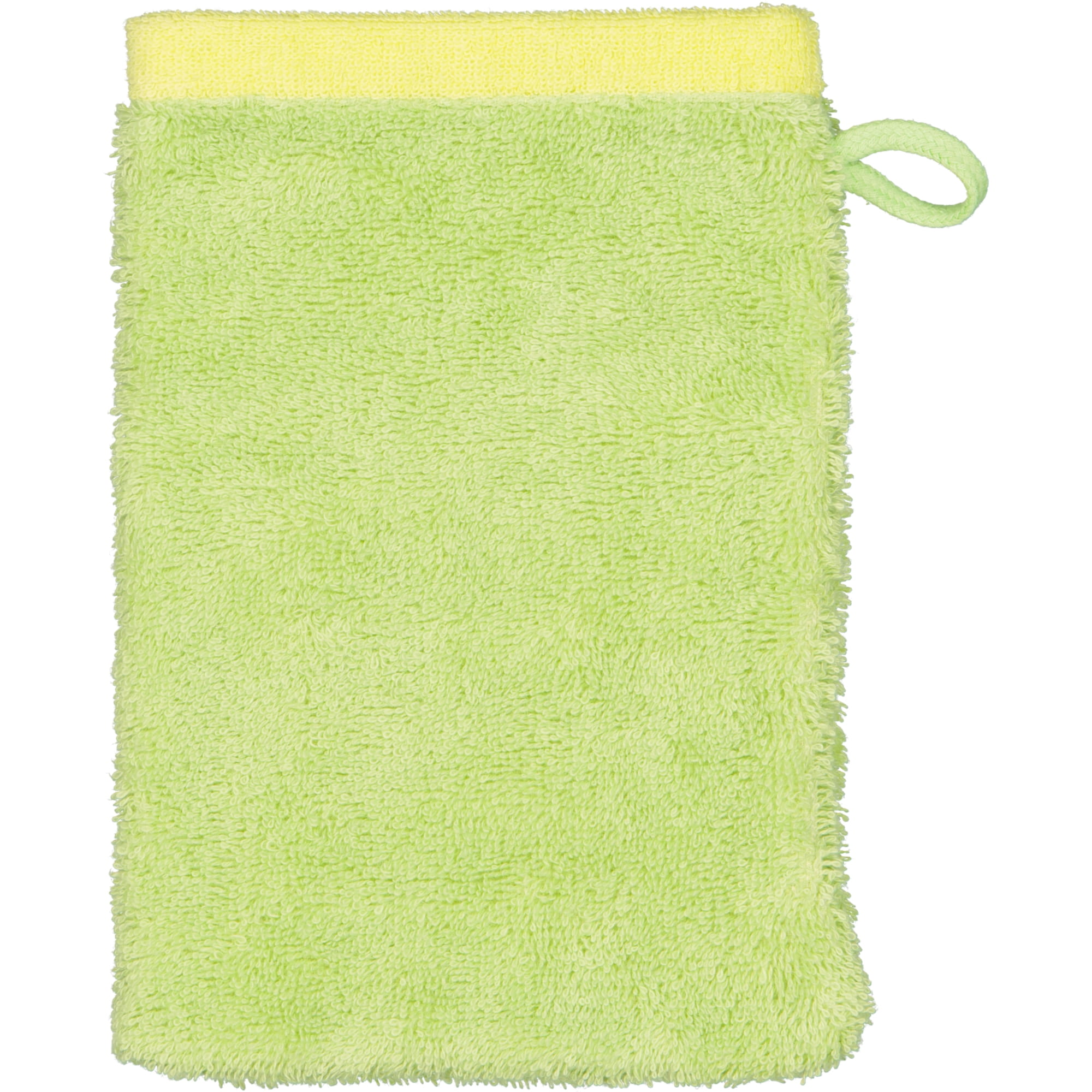 Cawö Handtücher Lifestyle Splash 7071 pistazie/lemon - 45 - Waschhandschuh 16x22 cm