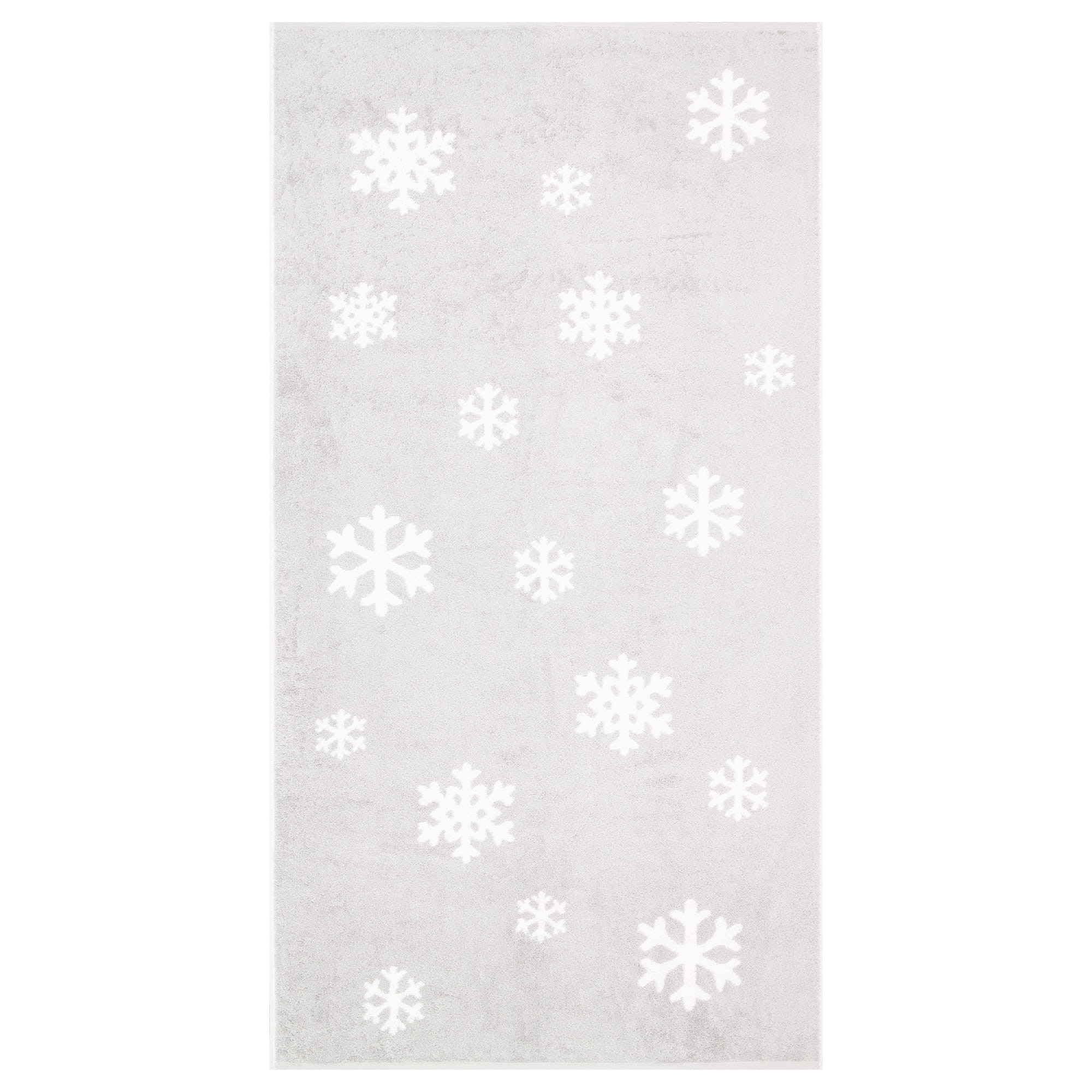Cawö Handtücher WINTER EDITION Schneekristalle 6270 platin/weiß - 76 - Duschtuch 70x140 cm