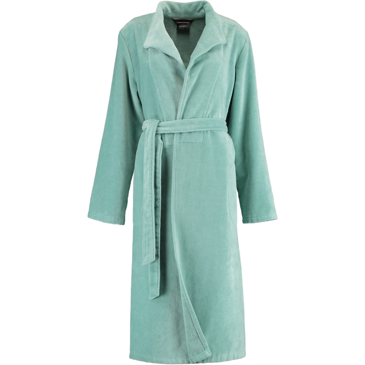 Cawö Damen Bademantel 3346 Spatenkragen - Farbe: seegrün - 481