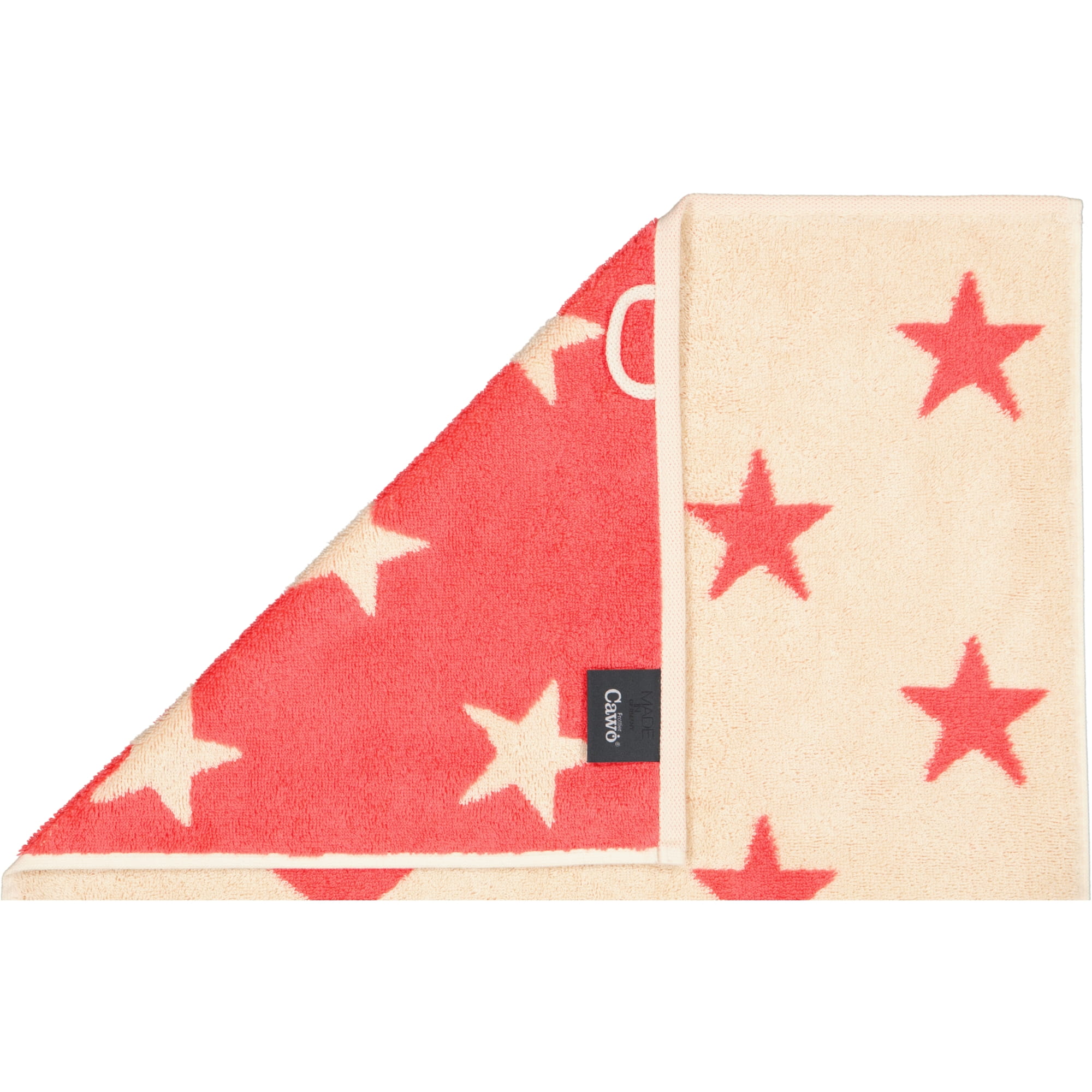Cawö Handtücher NEW STARS Sterne groß 6260 beige/pink - 32 - Duschtuch 70x140 cm