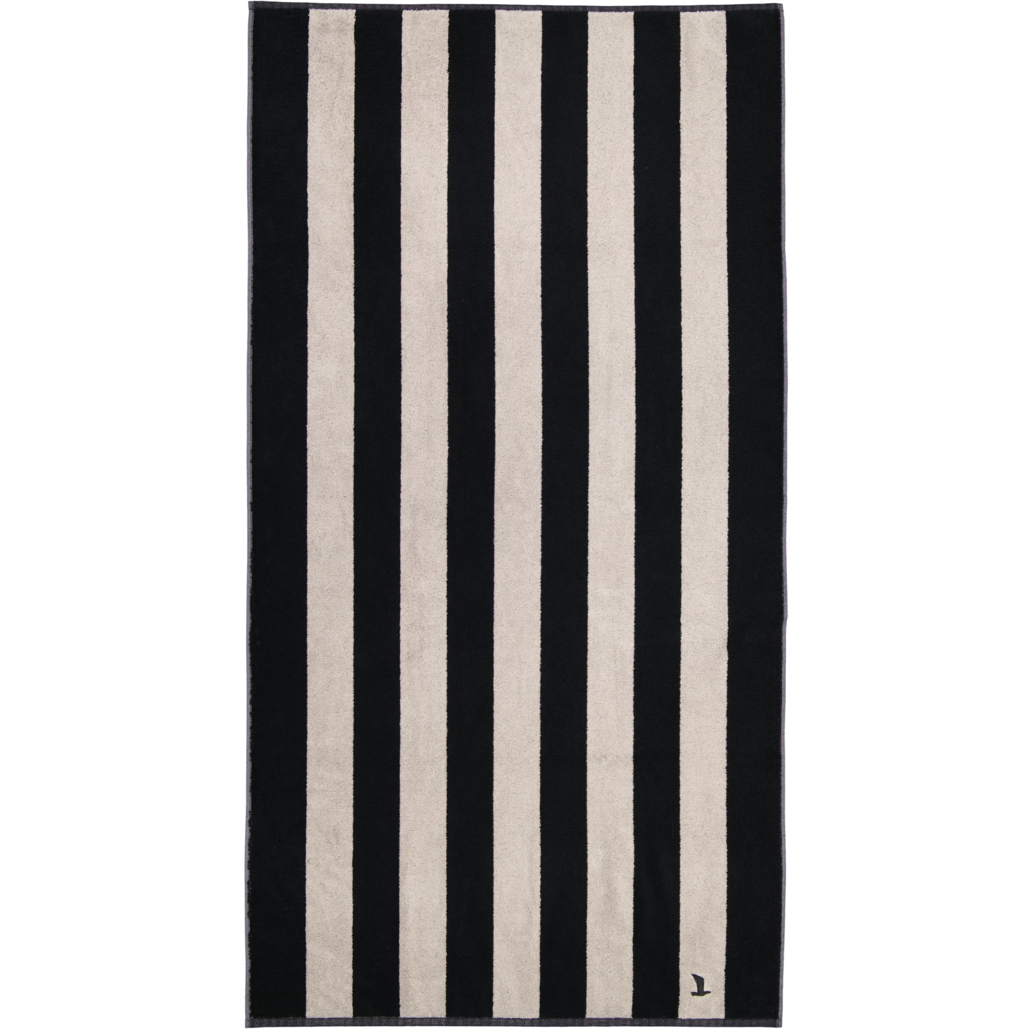 Möve Handtücher Superwuschel Blockstreifen black/cashmere - 082 - Duschtuch 80x150 cm
