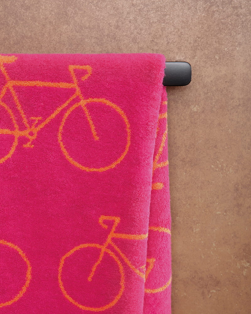 Cawö Handtücher Velo Edition Allover Fahrrad 6299 pink - 23 - Duschtuch 70x140 cm