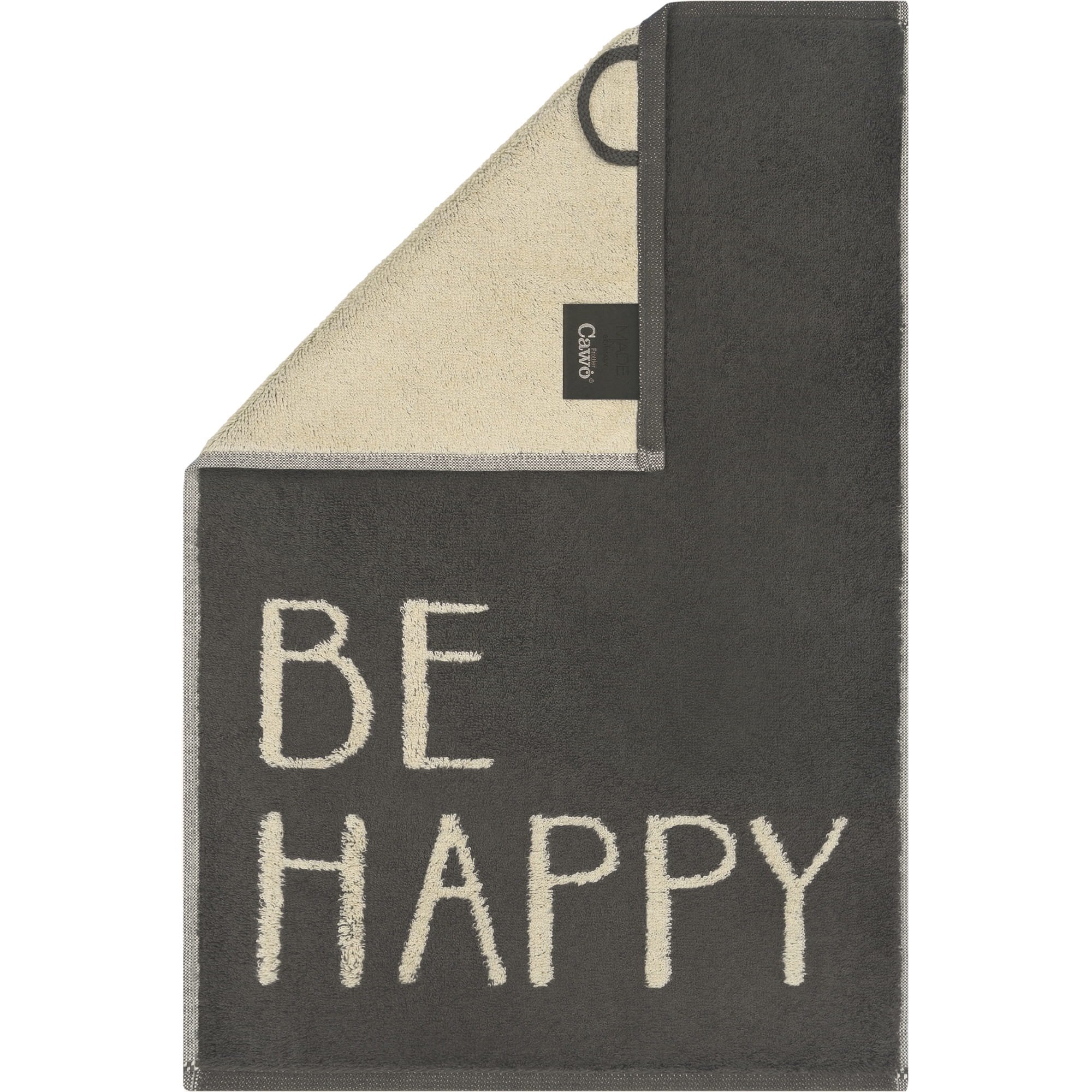 Cawö Gästetücher Postcard Towels Edition 100 BE HAPPY - 18 - Gästetuch 30x50 cm