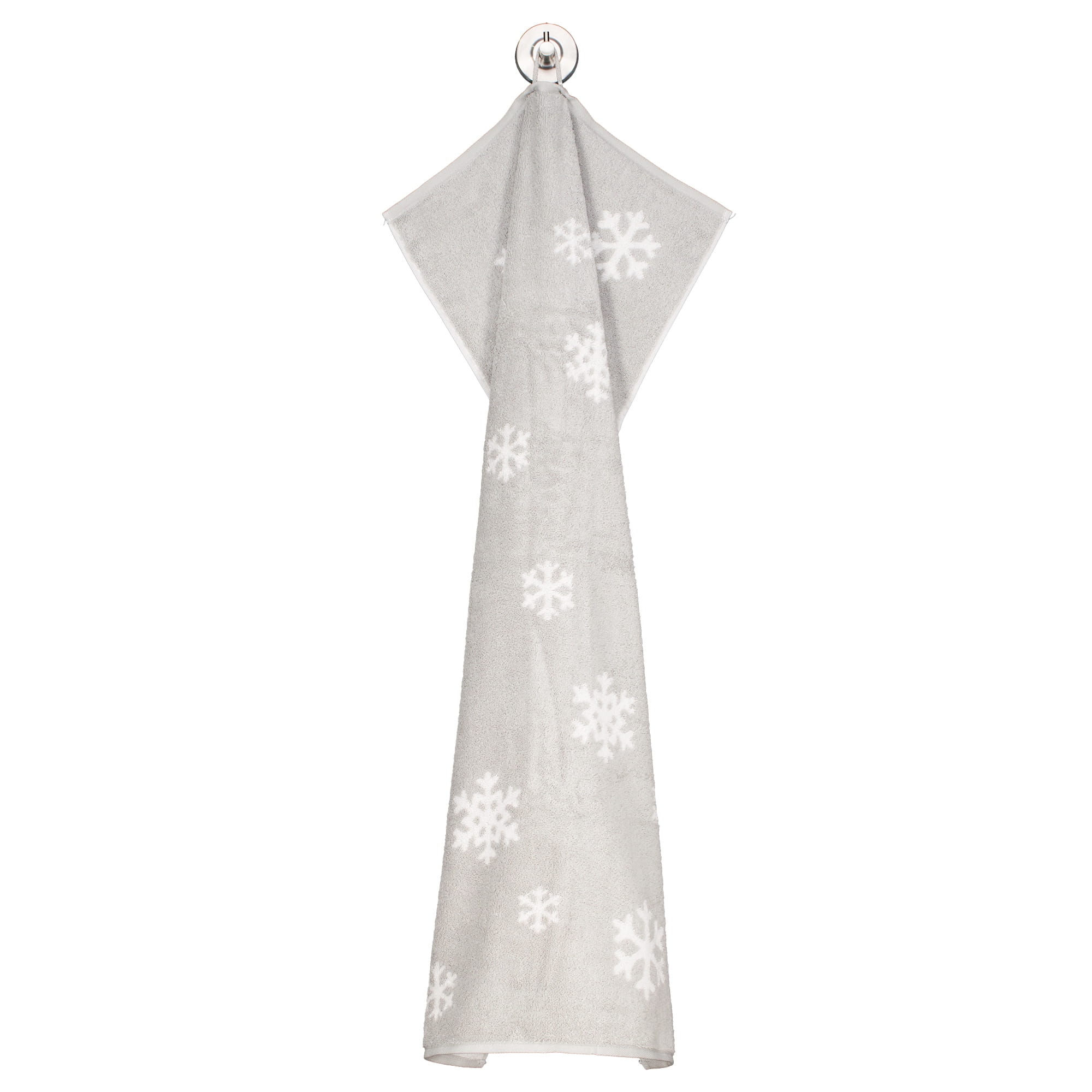 Cawö Handtücher WINTER EDITION Schneekristalle 6270 platin/weiß - 76 - Handtuch 50x100 cm