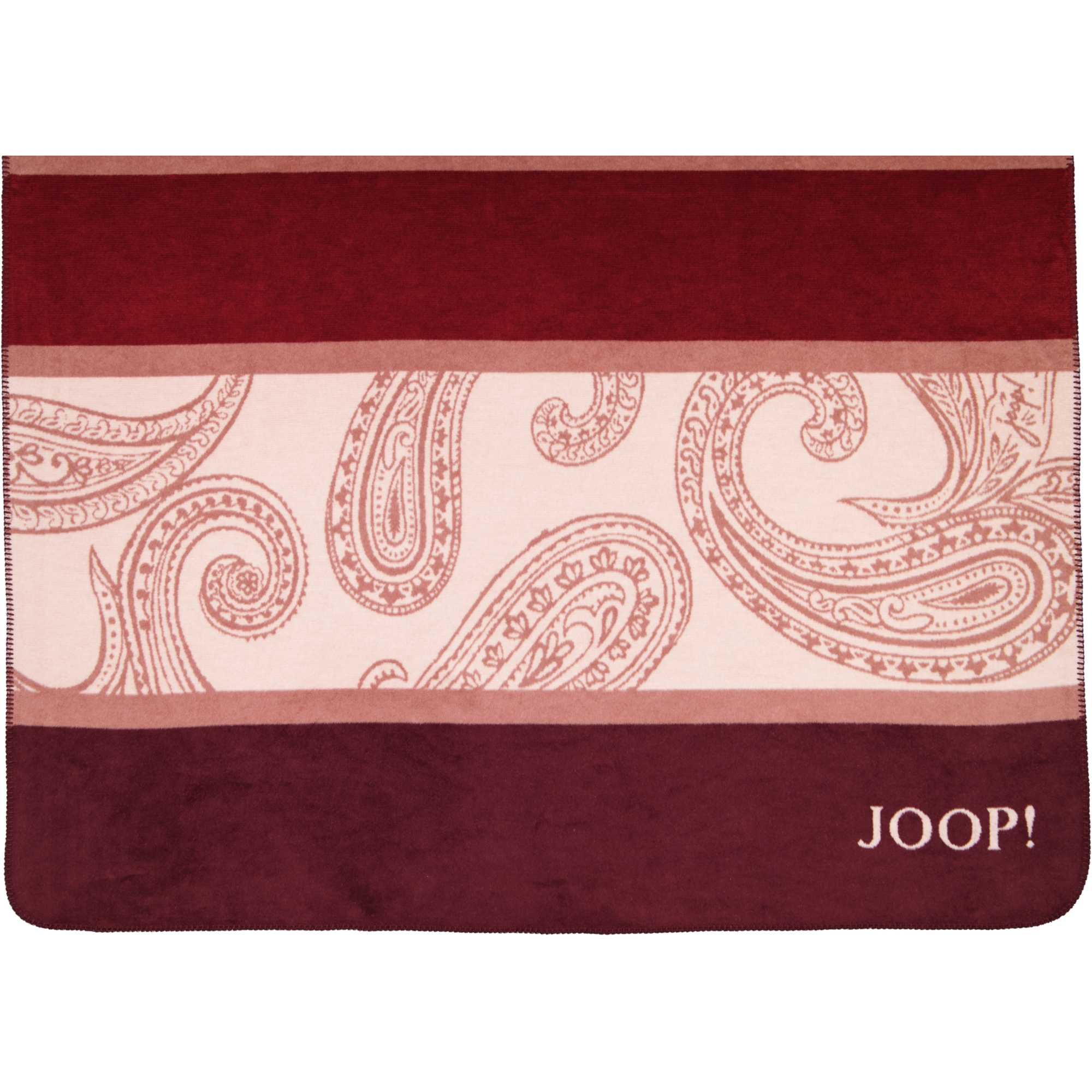JOOP! Wohndecken Paisley Stripes Rouge - 150x200 cm