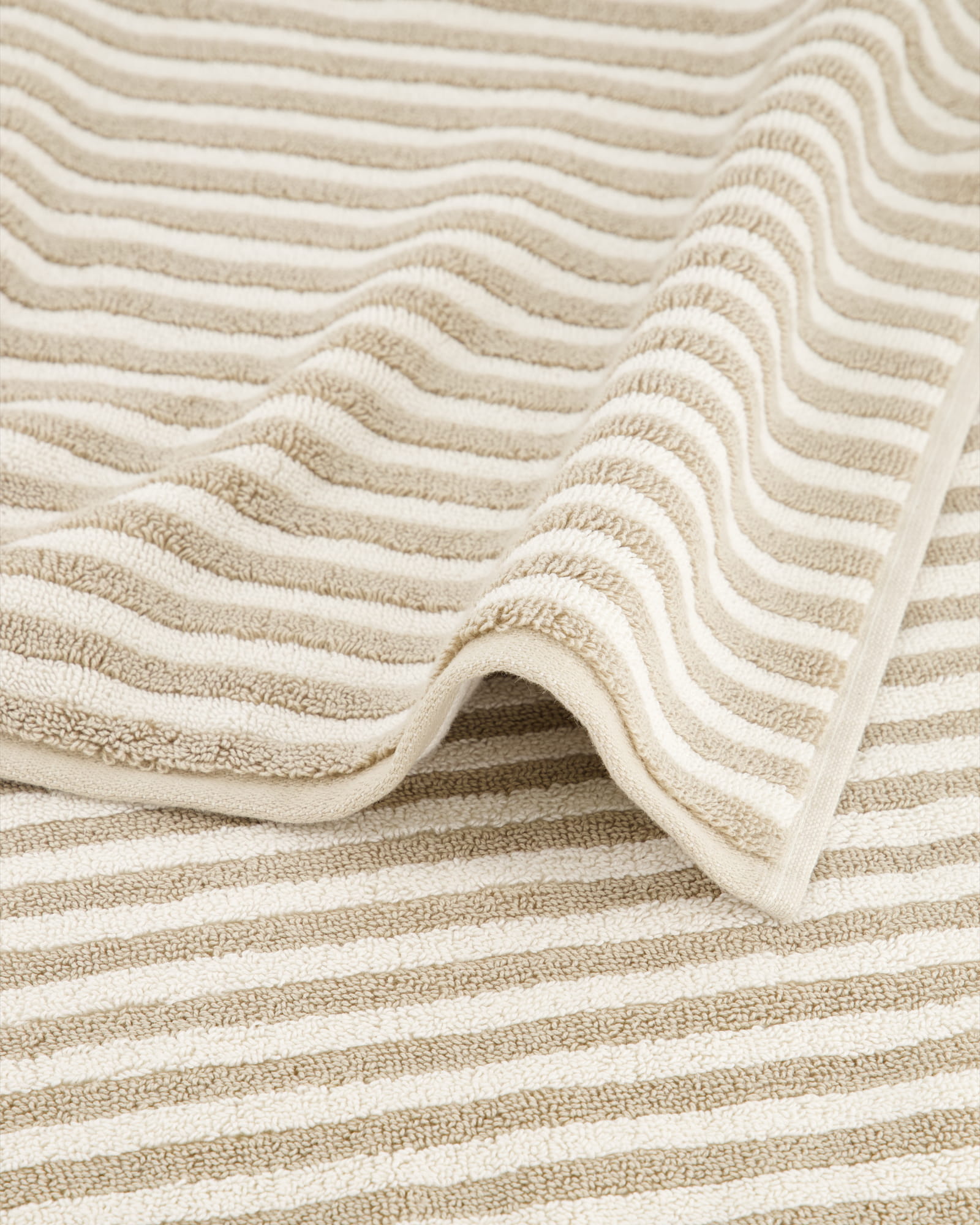 Cawö Badematten Two-Tone Stripes 480 sand - 33 - 50x80 cm