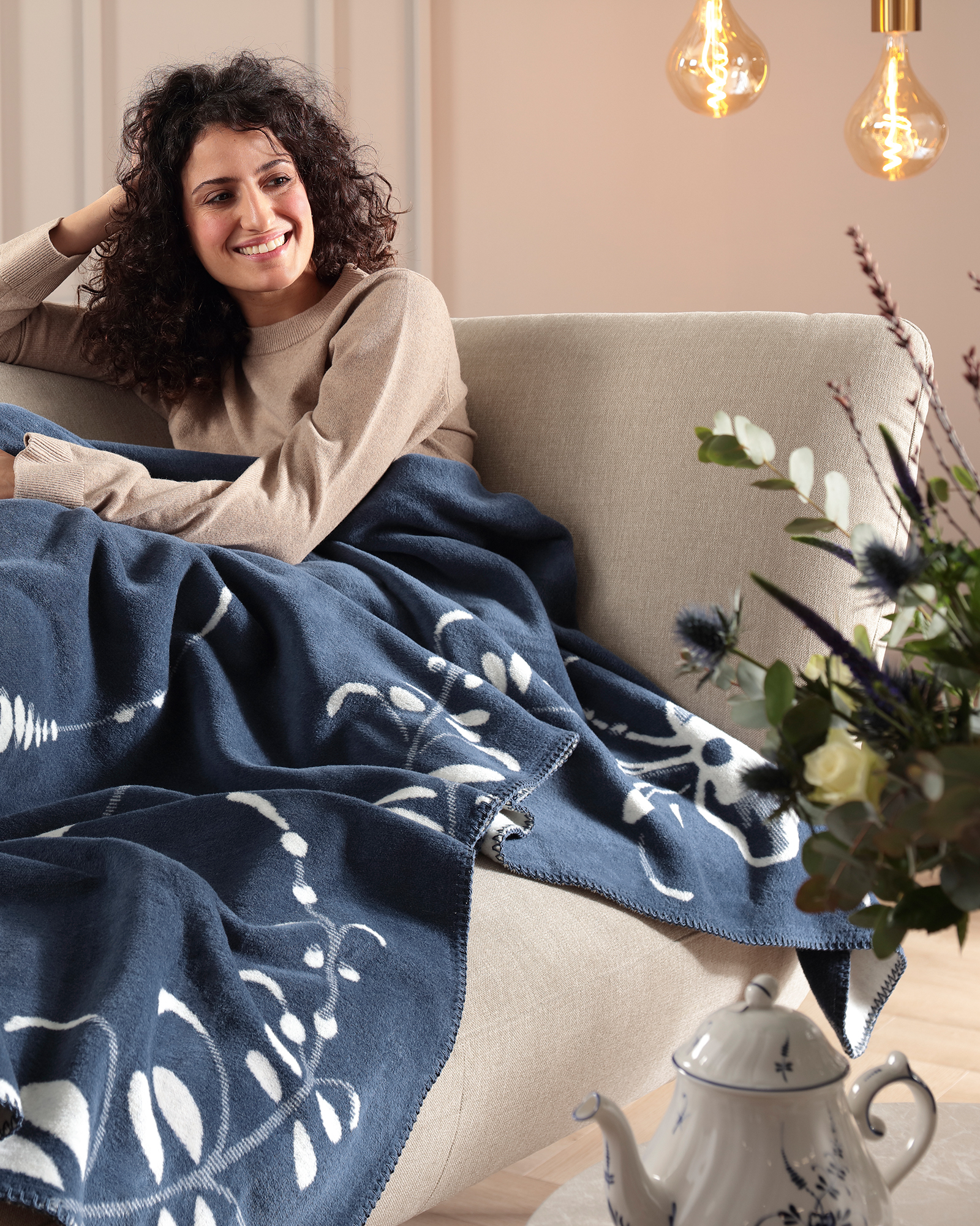 Villeroy & Boch Wohndecken Vieux Luxembourg Blau - 150x200 cm