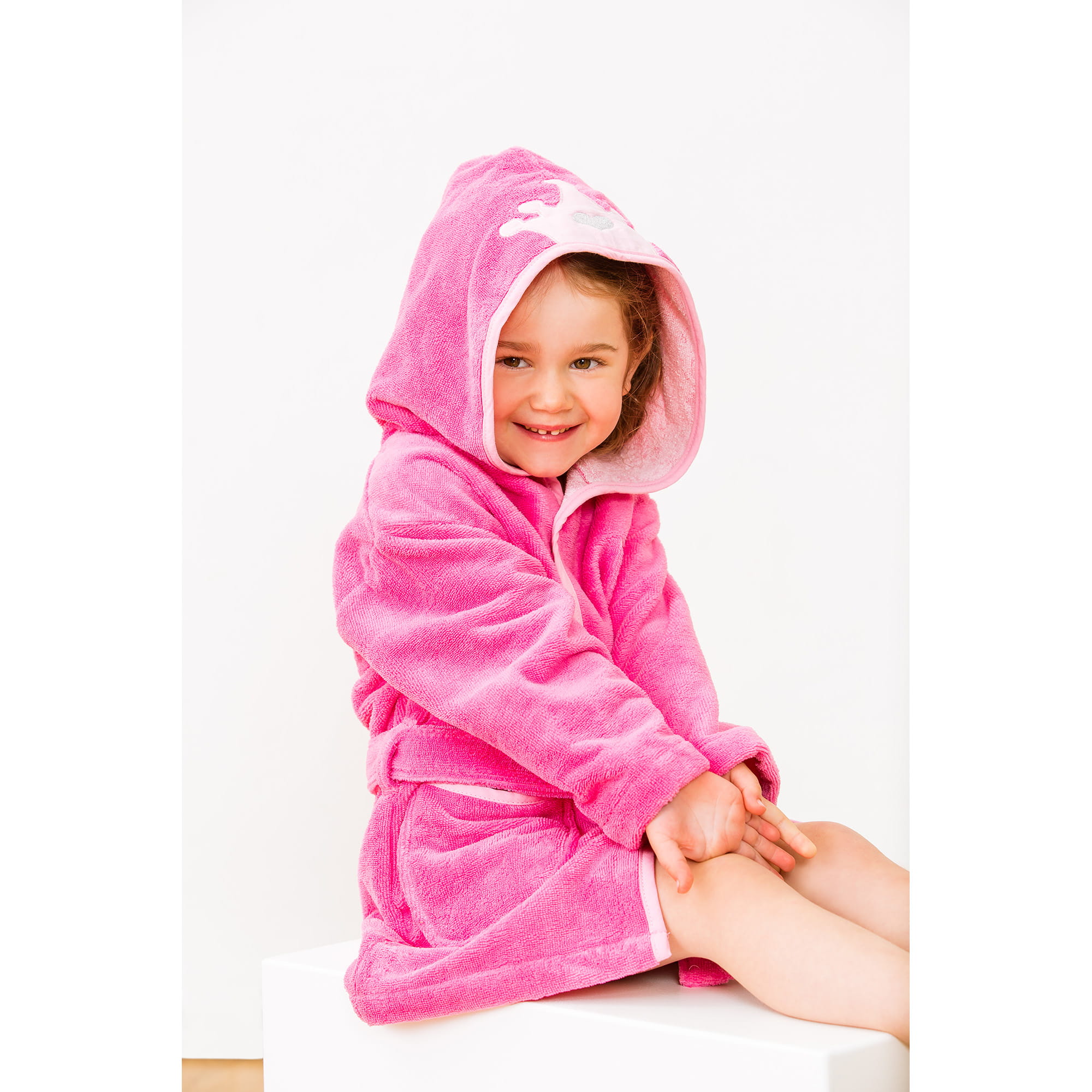 Smithy Schmuseflausch - Kinder-Bademantel - Farbe: pink (1602023)