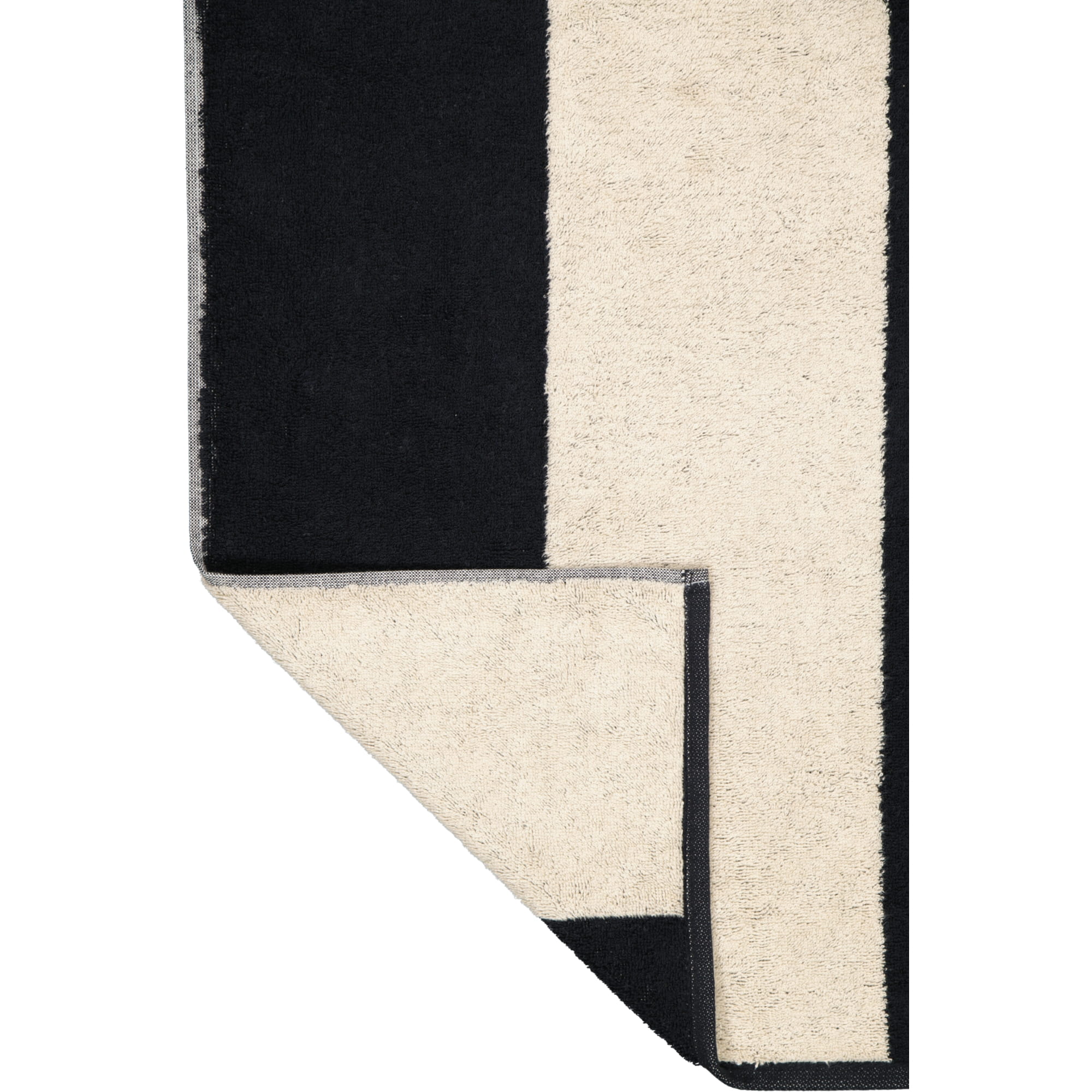 Cawö Saunatuch Natural Blockstreifen 6221 80x200 cm - Farbe: natur-schwarz - 39
