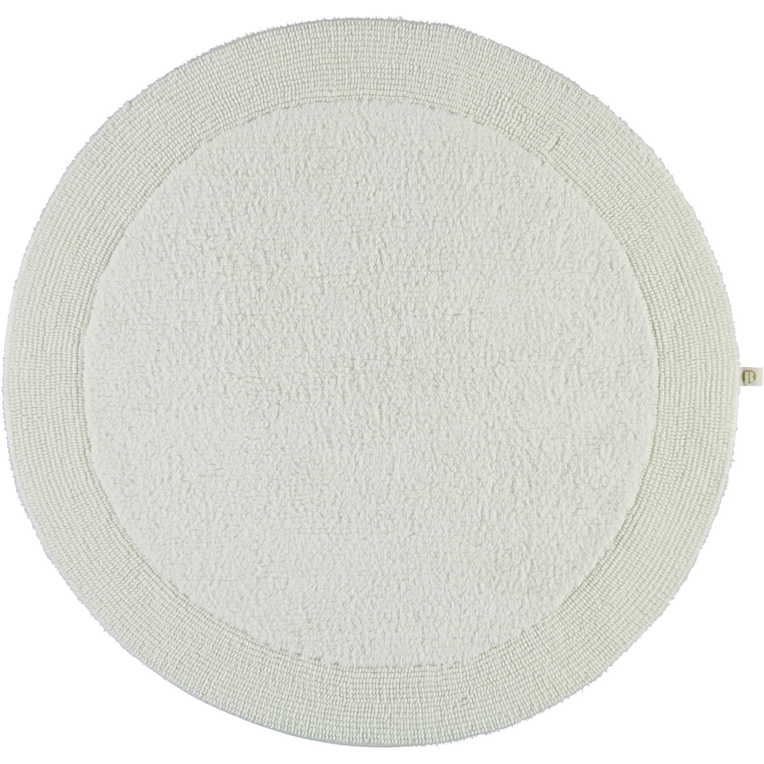 Rhomtuft - Badteppiche Exquisit - Farbe: weiss - 01 - 80 cm rund