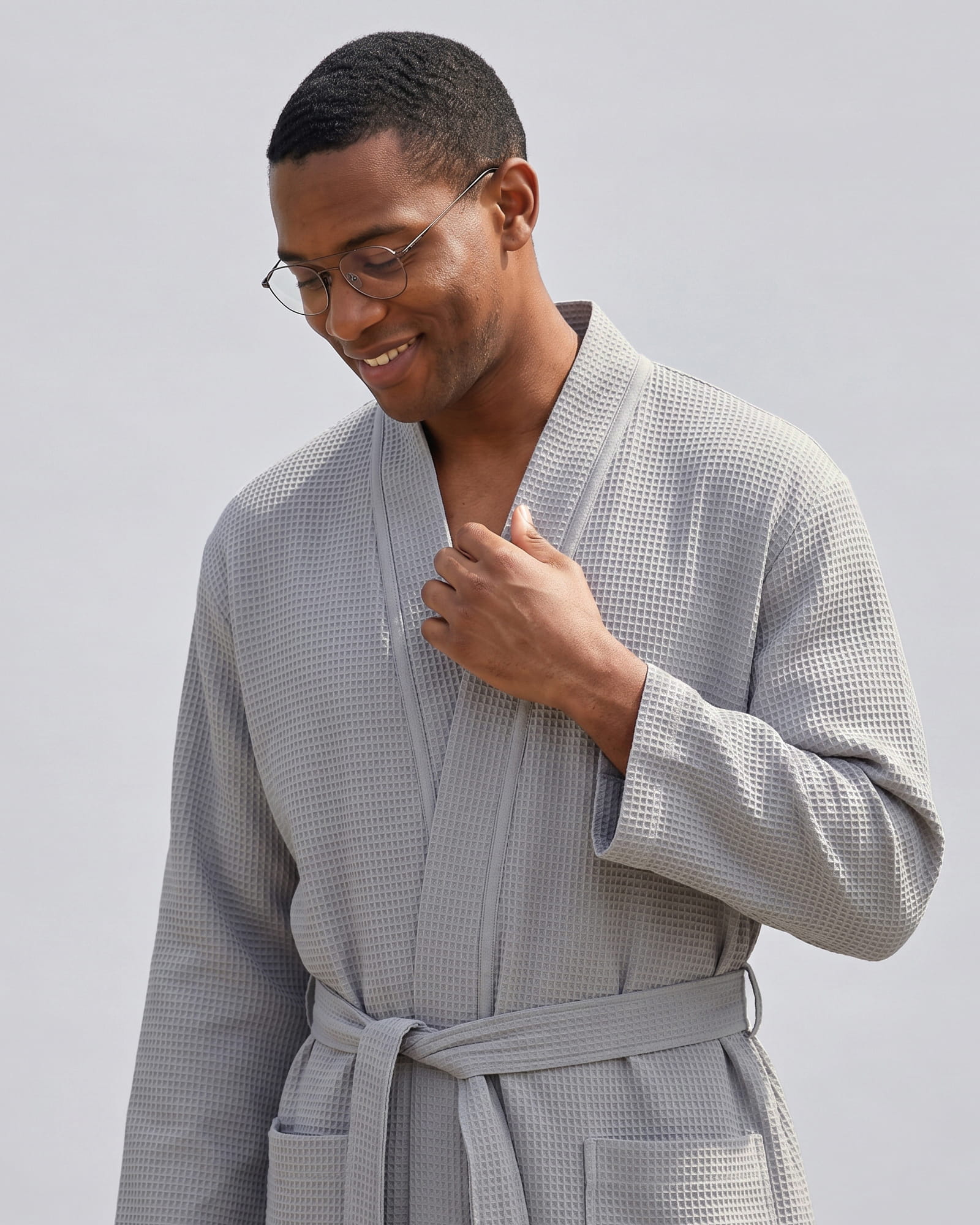 Cawö Home Bademäntel Herren Kimono 816 metal - 71