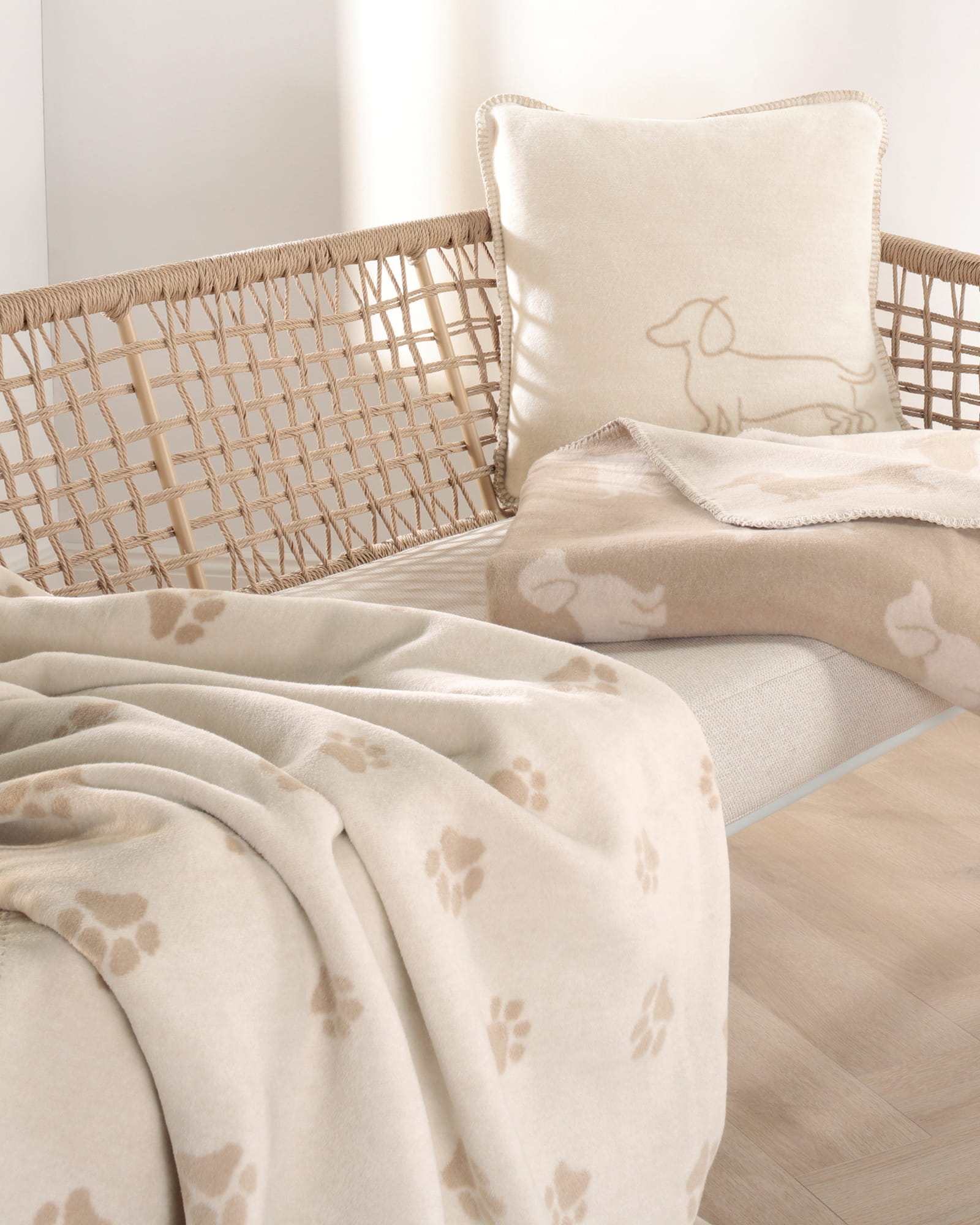 elegante Kissenbezüge WE LOVE DOGS Companion 24542 Natur-Beige - 7 - Kissen 40x80 cm