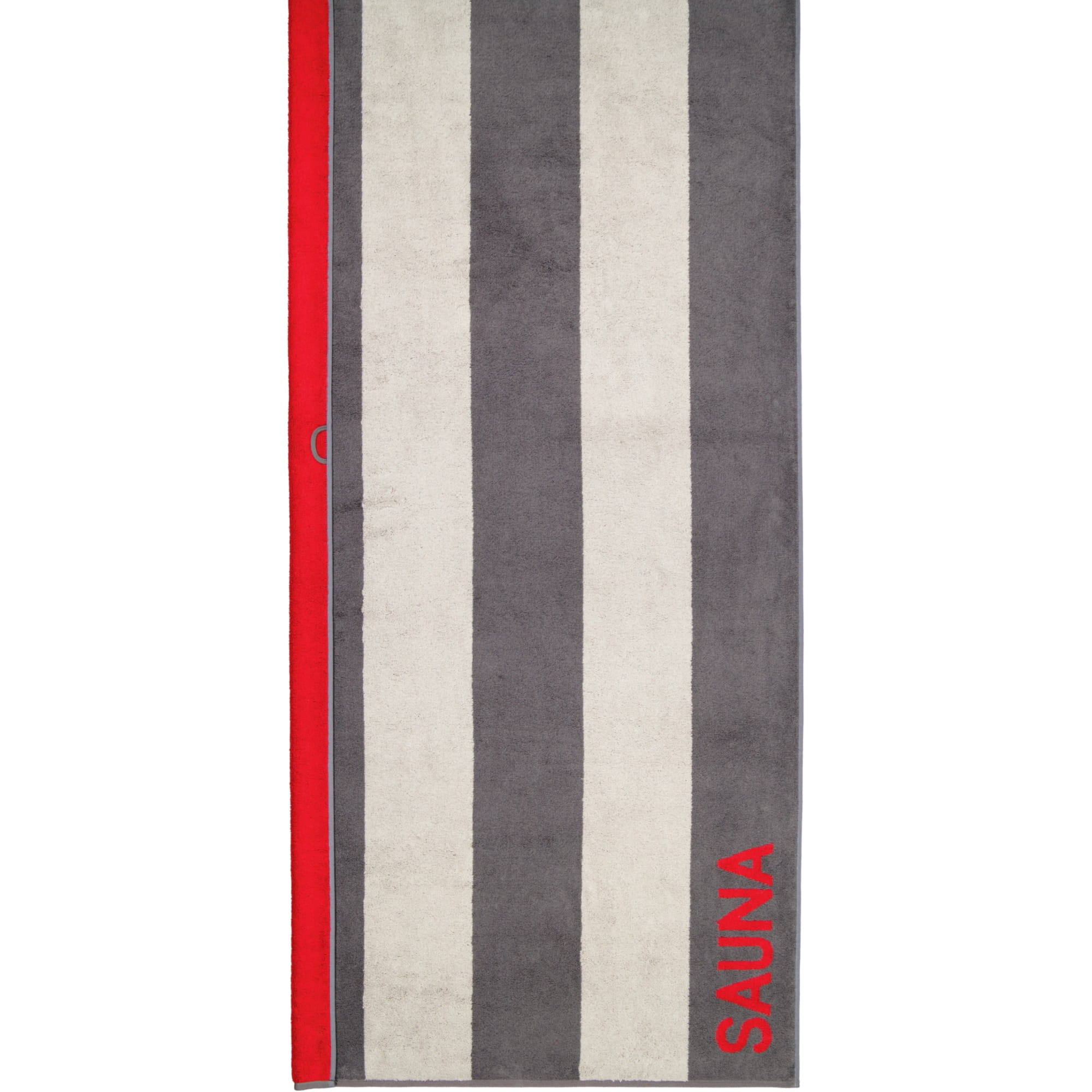 Cawö - Saunatuch 599 - 80x200 cm - Farbe: anthrazit/rot - 72