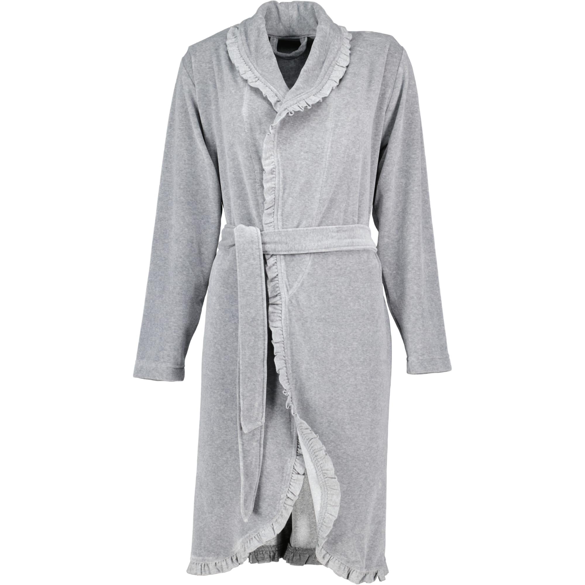 Vossen Bademäntel Damen Kurzmantel mit Schalkragen Ariel grau melange - 7380