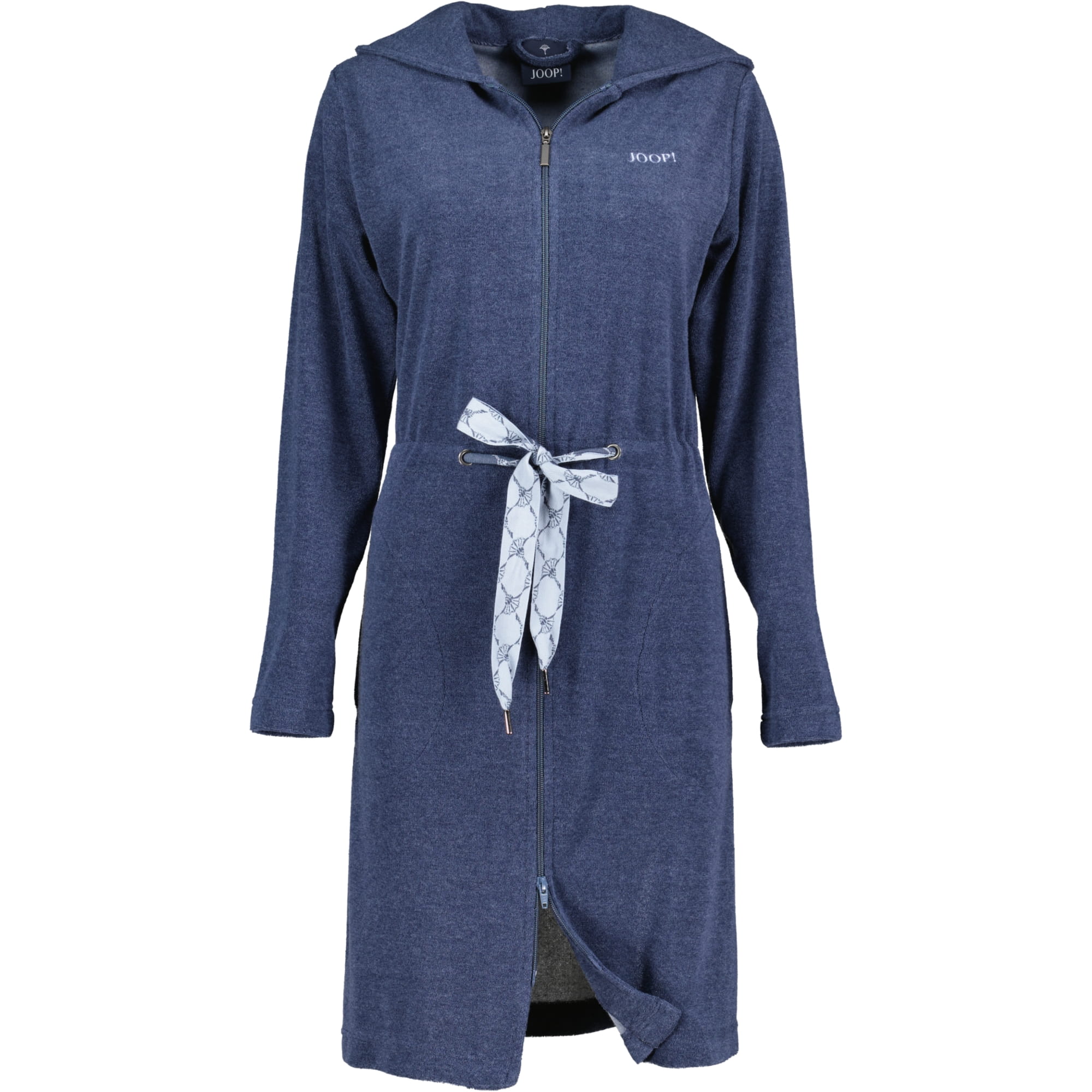JOOP Active Damen Bademantel Kapuze kurz 1659 - Farbe: Blau - 11 - L