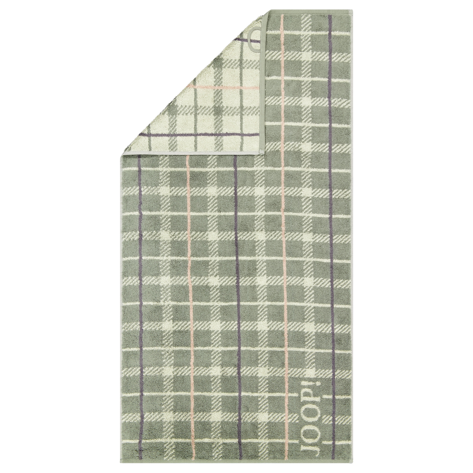 JOOP! Handtücher Contour Checked 1715 Oliv - 47 - Handtuch 50x100 cm