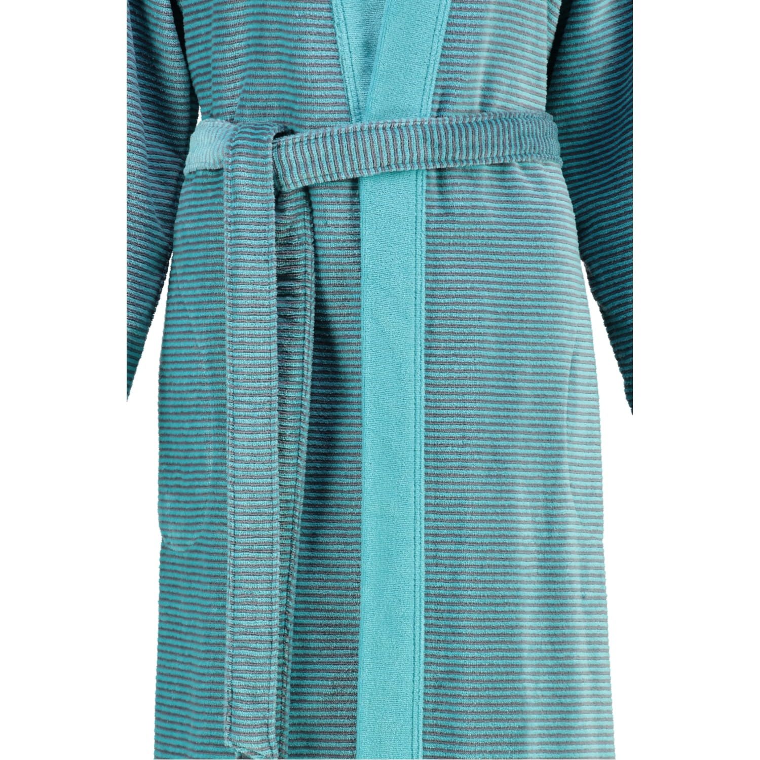 Cawö - Damen Bademantel Two-Tone Kimono 6431- Farbe: türkis - 47