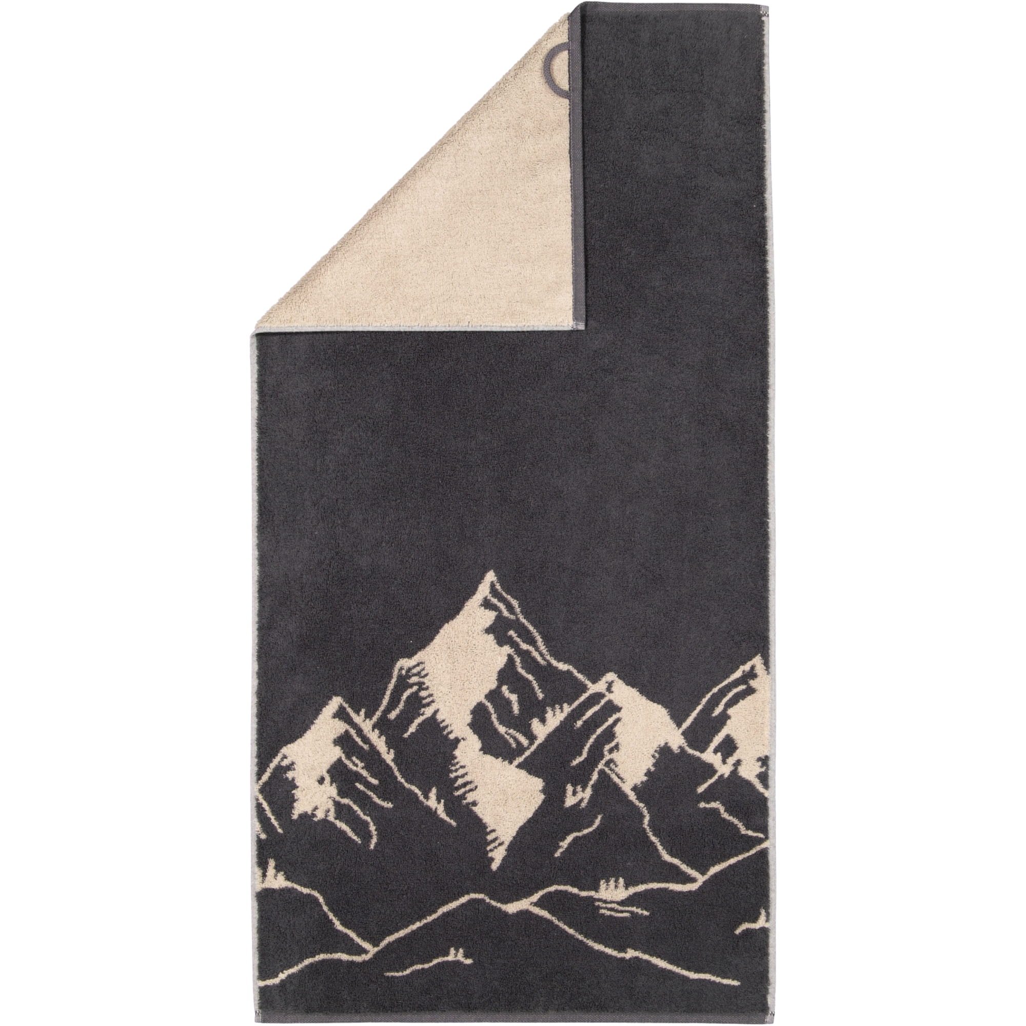 Cawö Handtücher Alpenchic Edition Berge 6269 granit - 73 - Handtuch 50x100 cm