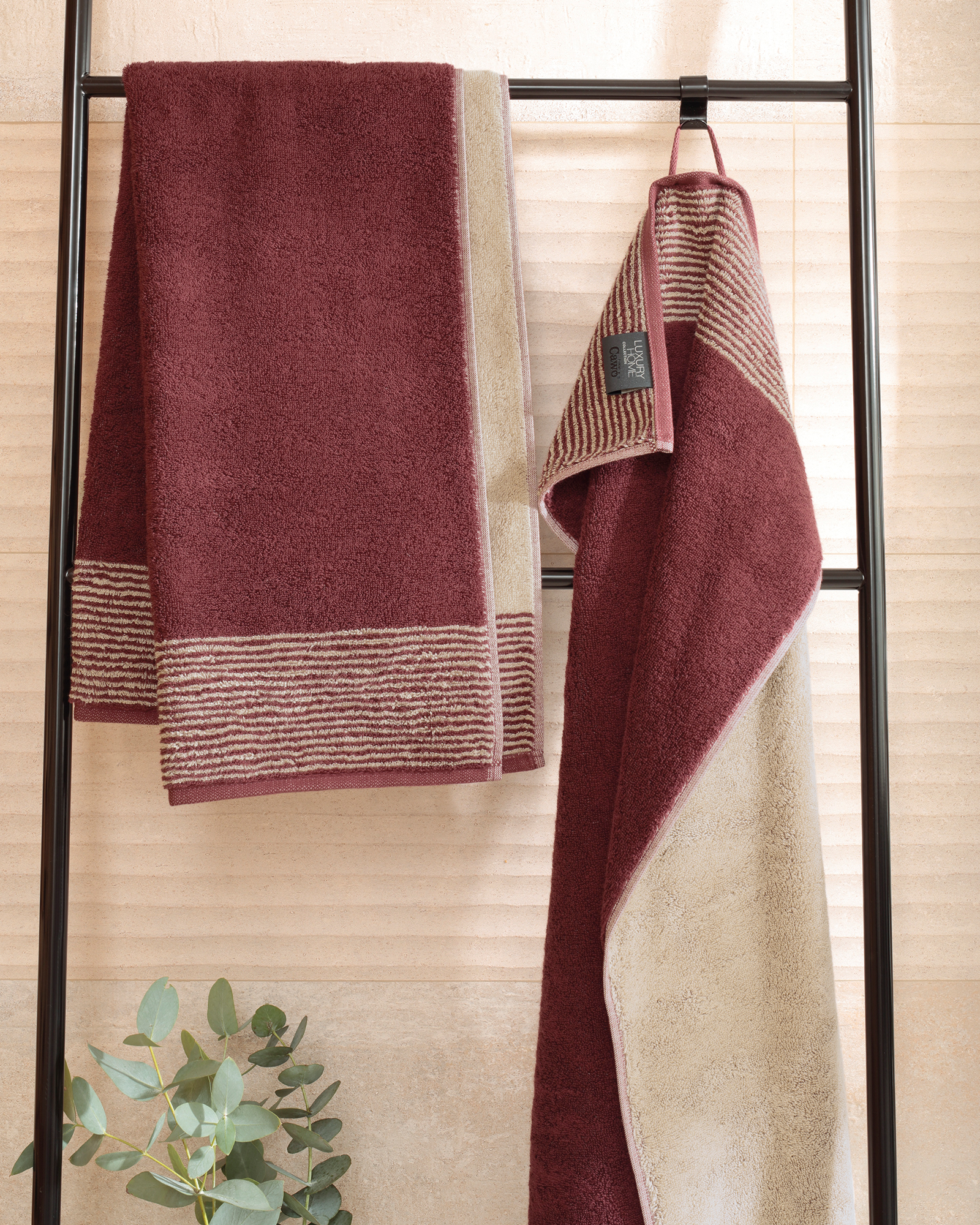 Cawö Handtücher Luxury Home Two-Tone 590 bordeaux - 23