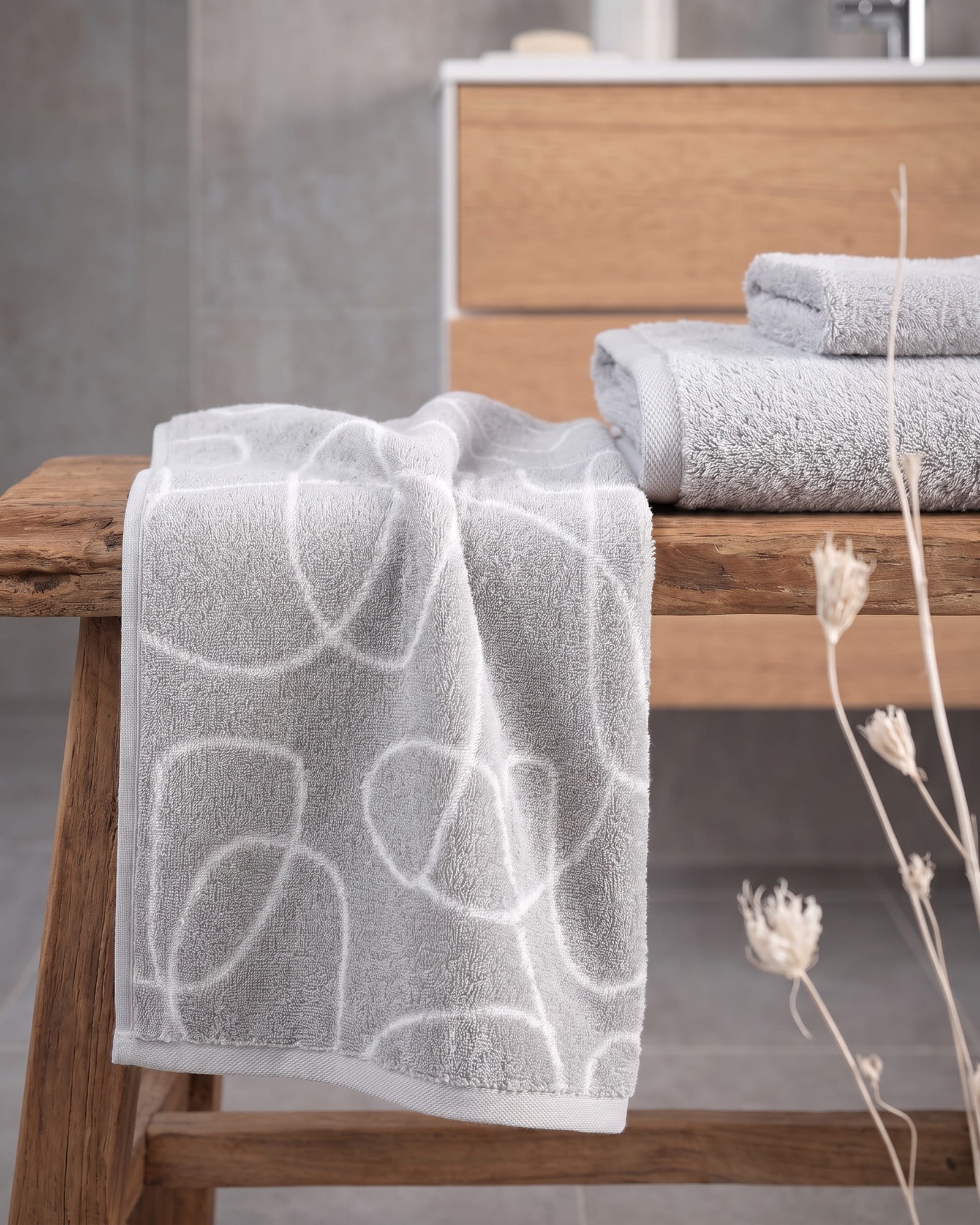 Cawö Handtücher BLACK SALE Outline 6303 basalt/natur - 73