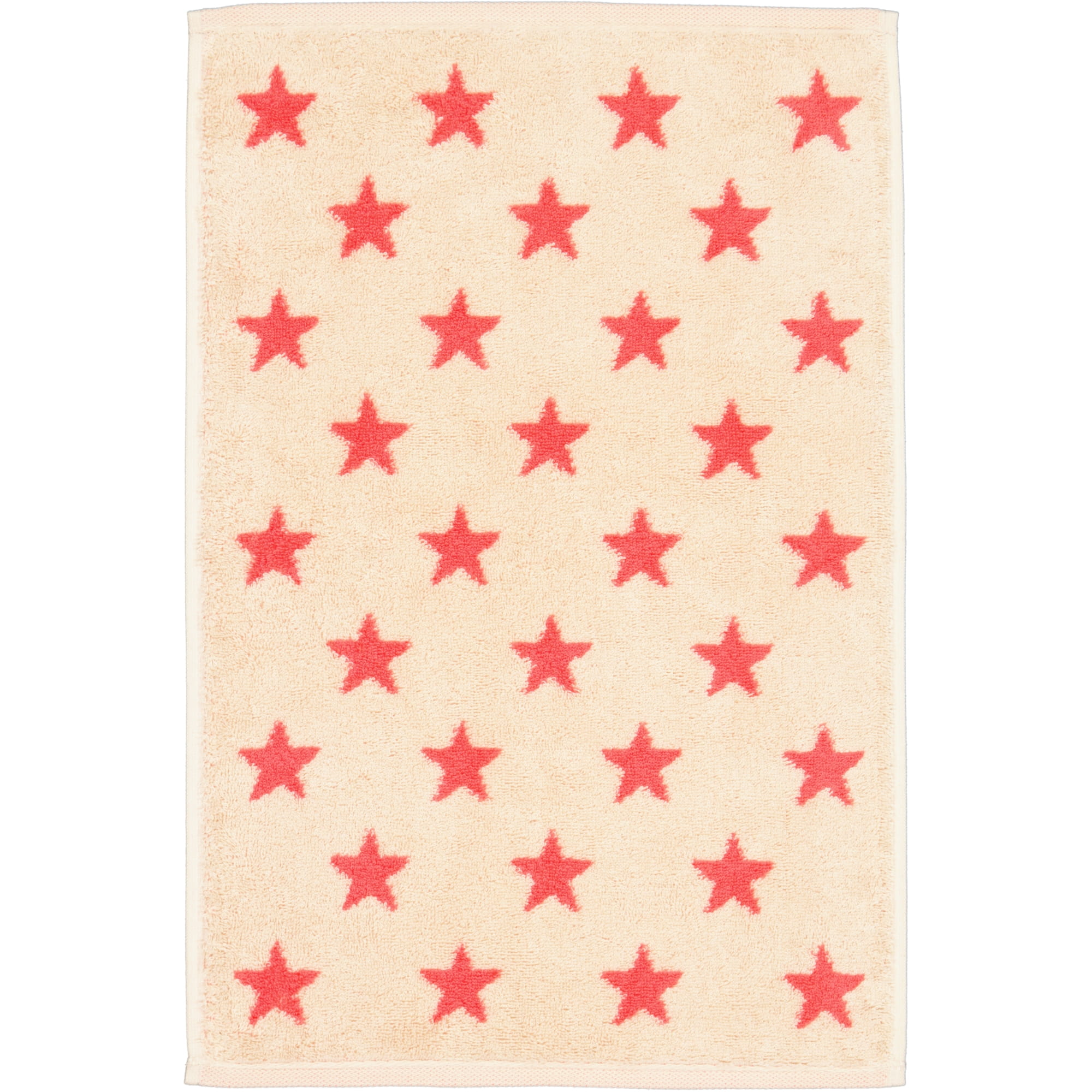 Cawö Handtücher NEW STARS Sterne klein 6261 beige/pink - 32 - Gästetuch 30x50 cm