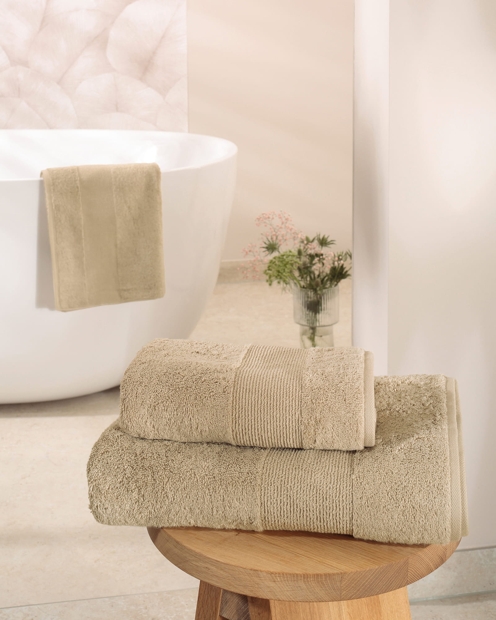Cawö Handtücher THE LUXURY 5000 sand - 375 - Gästetuch 30x50 cm