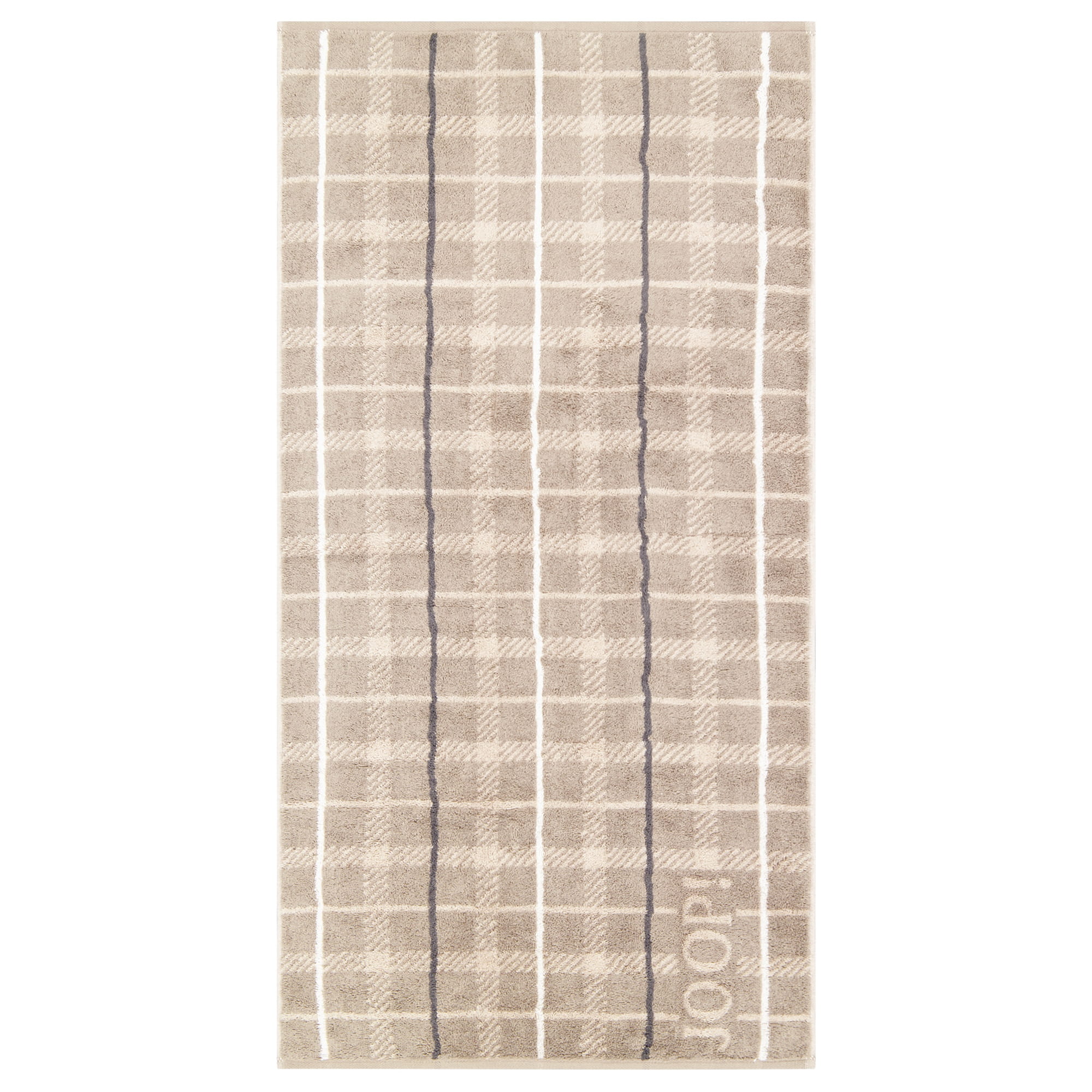 JOOP! Handtücher Contour Checked 1715 Taupe - 73 - Handtuch 50x100 cm