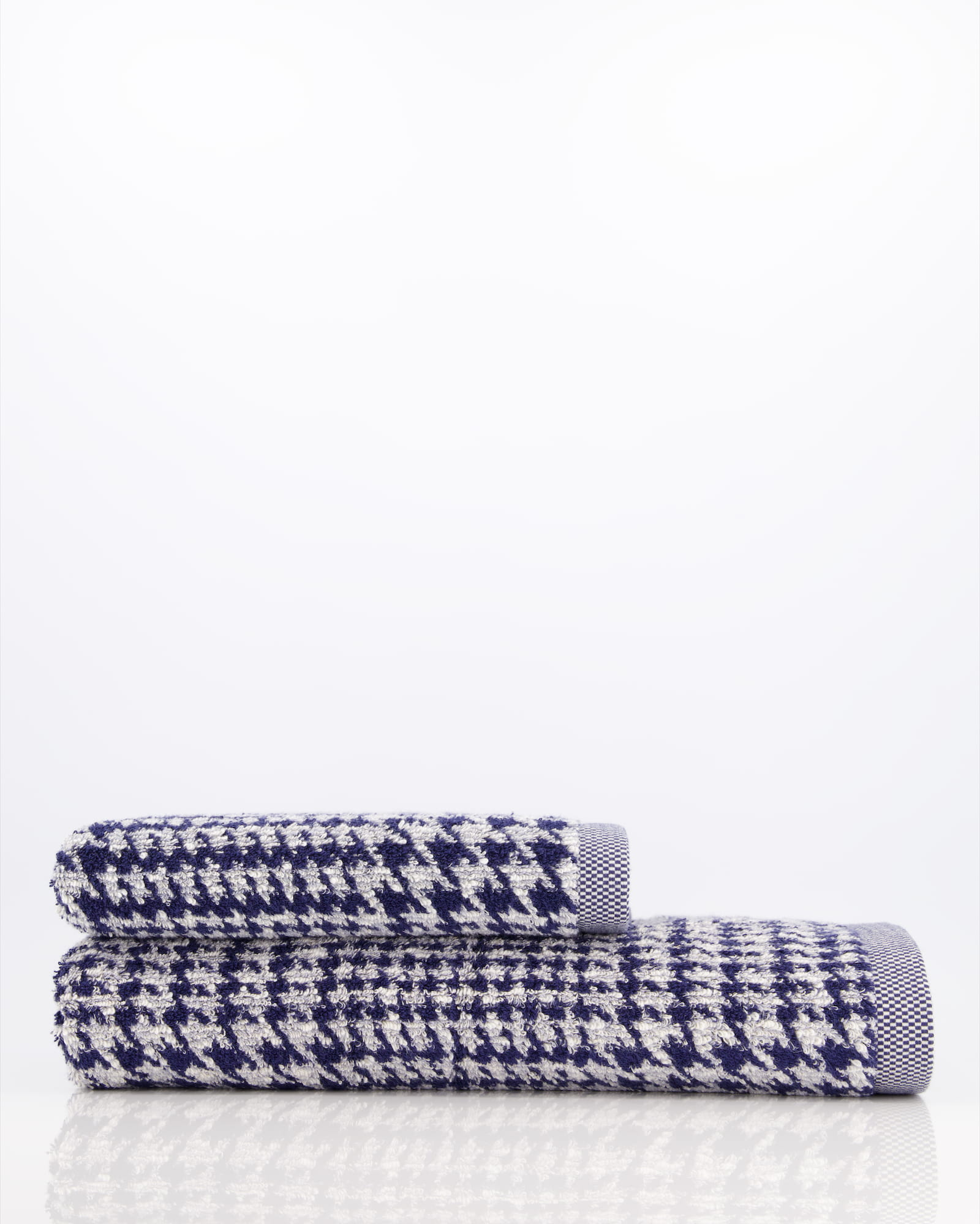 Möve Handtücher Brooklyn Glencheck nature/deep sea - 042 - Duschtuch 80x150 cm