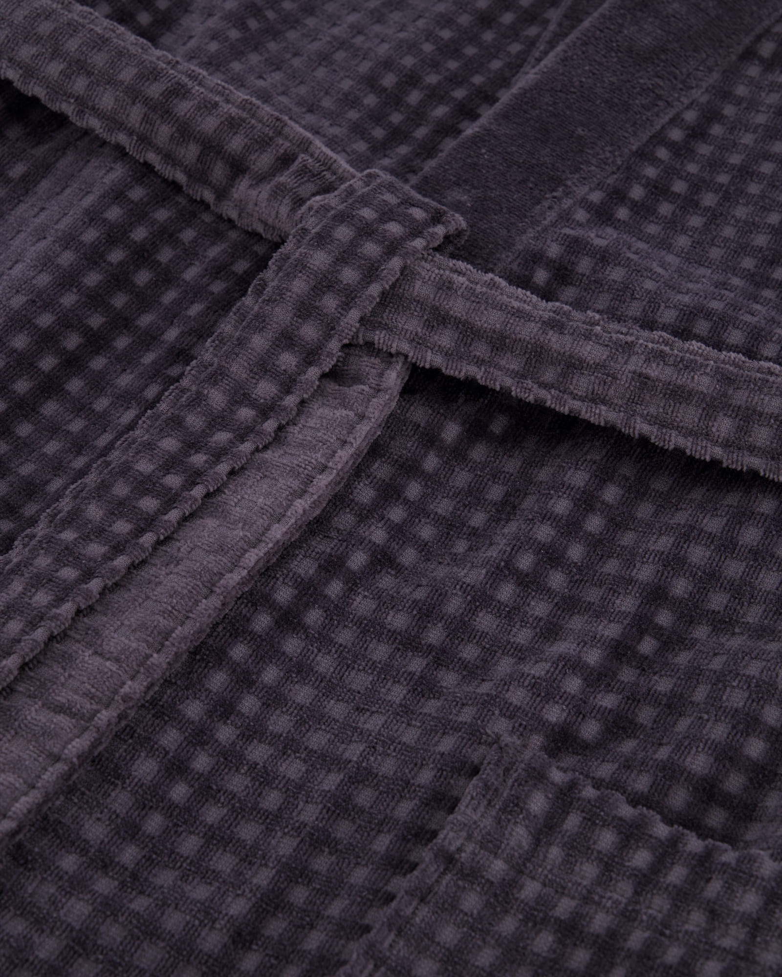 Cawö Herren Bademantel Kimono 3714 - Farbe: anthrazit - 774 - L