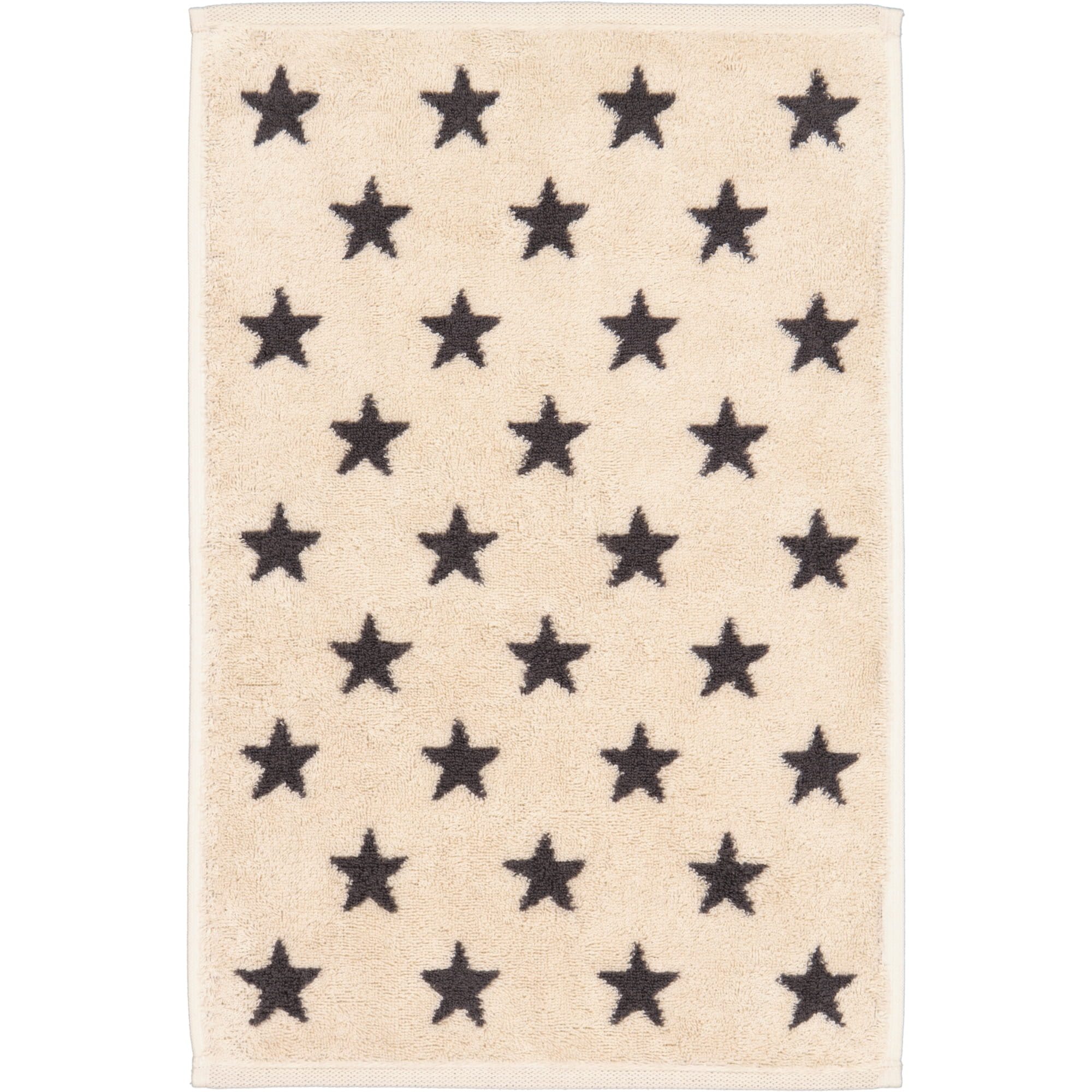 Cawö Handtücher NEW STARS Sterne klein 6261 beige/basalt - 37 - Gästetuch 30x50 cm