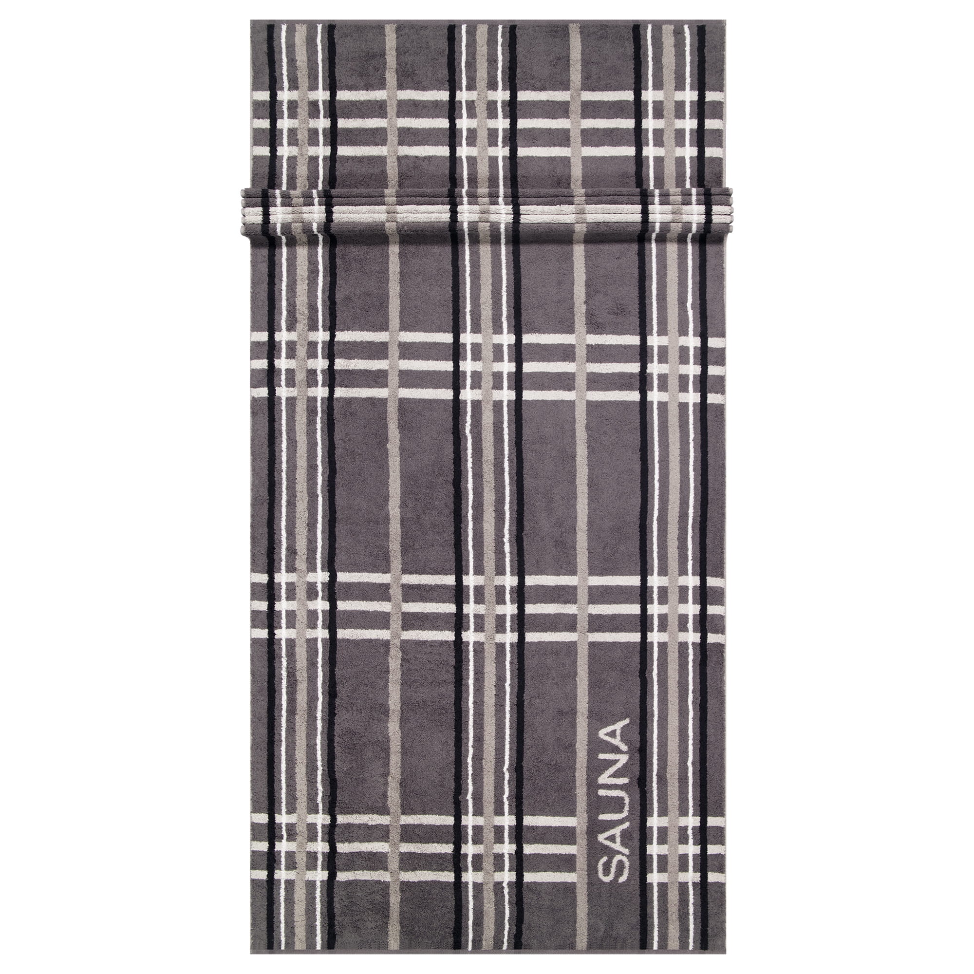 Cawö Saunatücher SAUNA Check 6274 anthrazit - 34 - 80x200 cm