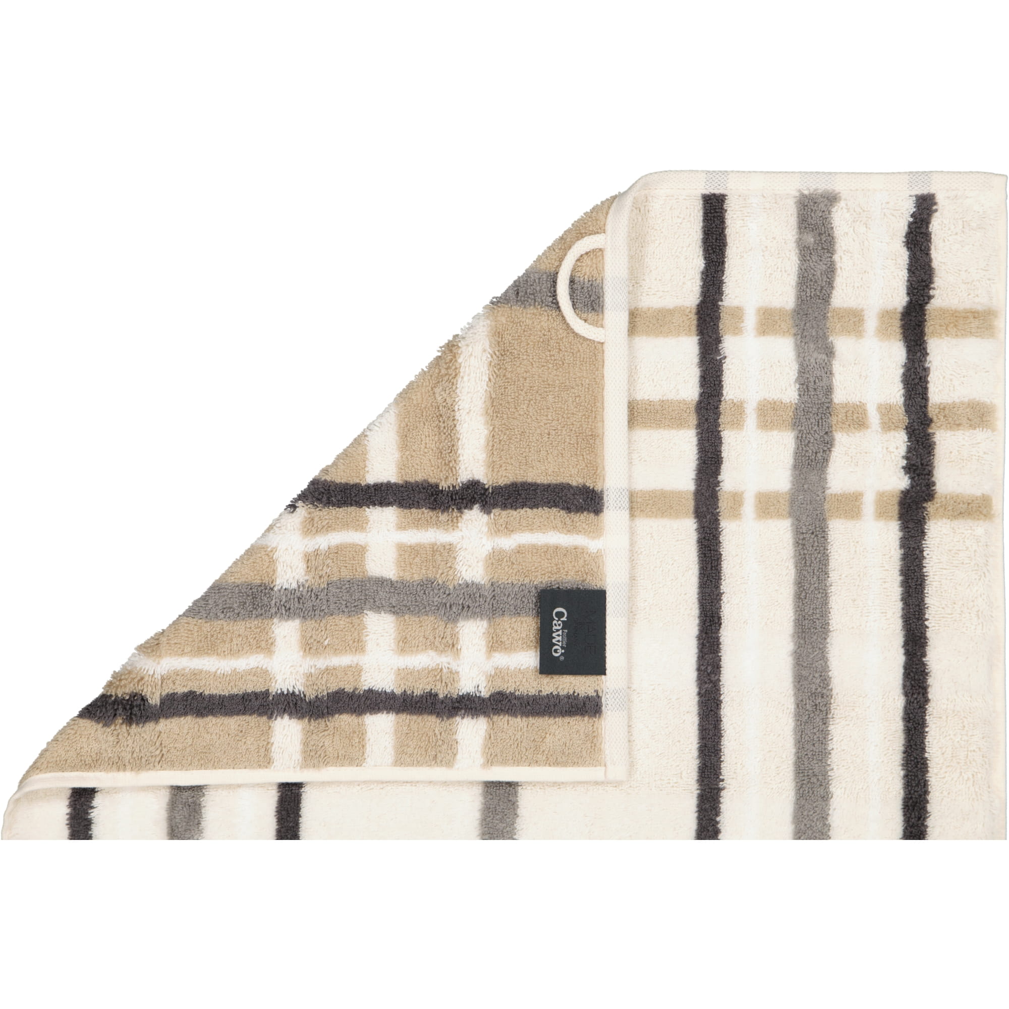 Cawö Handtücher Noblesse Check 1089 natur - 33 - Handtuch 50x100 cm
