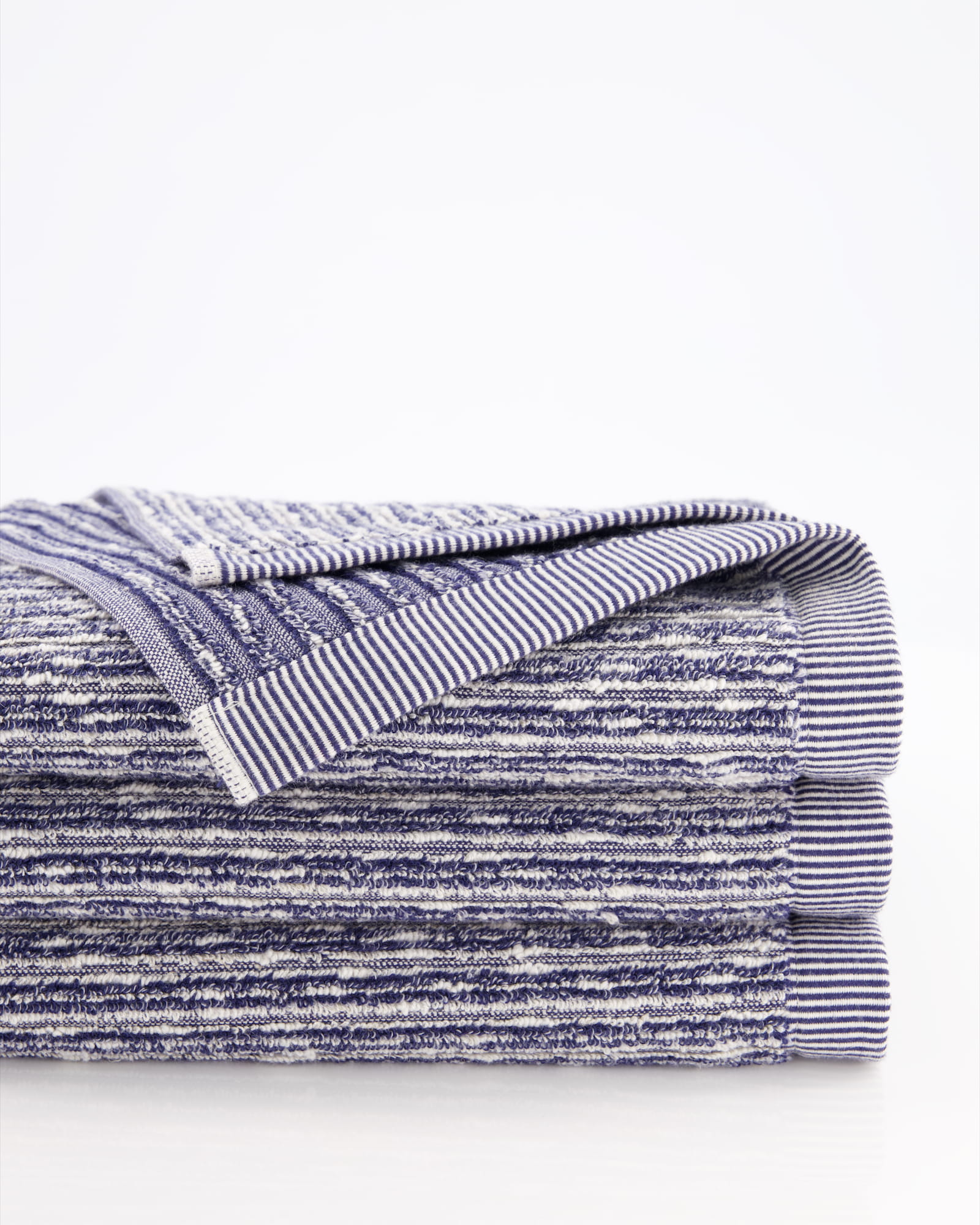 Möve Handtücher Brooklyn Pinstripe nature/deep sea - 042 - Handtuch 50x100 cm