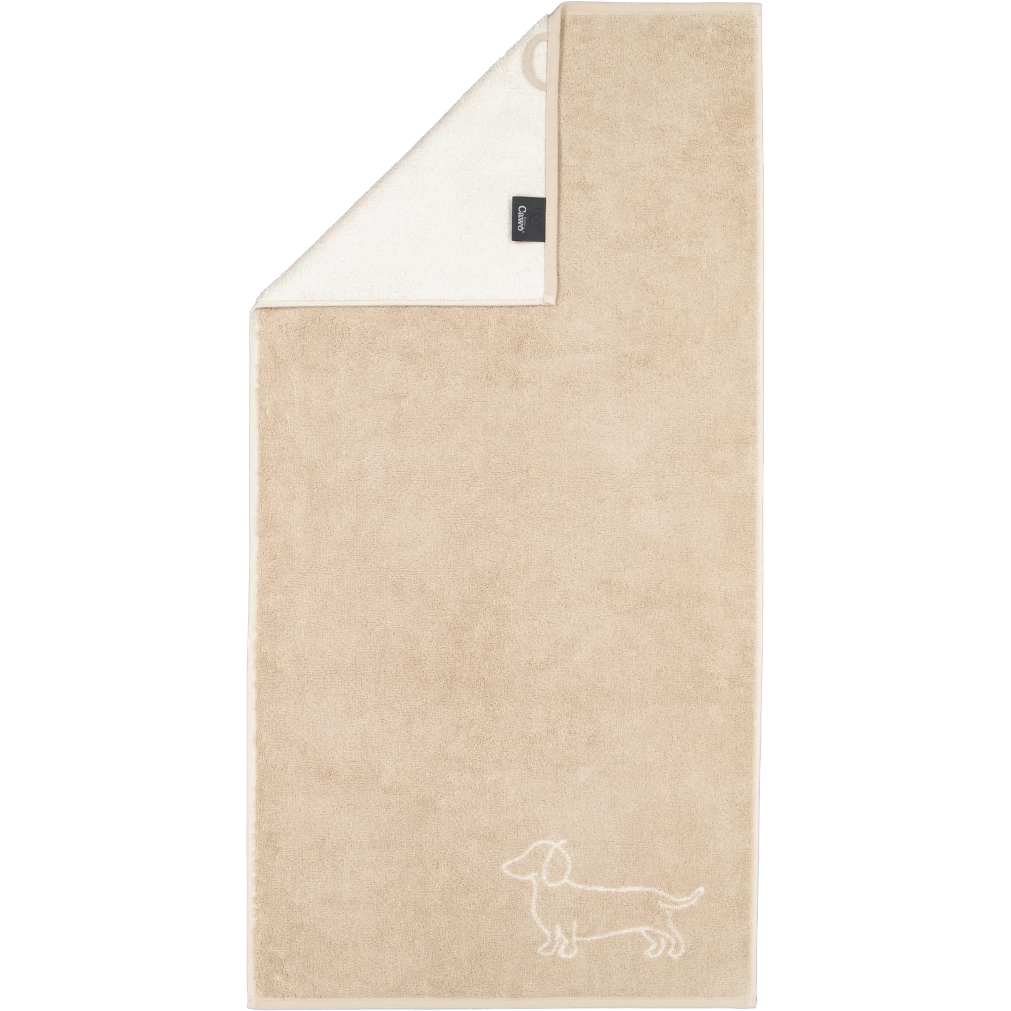 Cawö Handtücher WE LOVE DOGS Companion 6248 Natur-Beige - 33 - Handtuch 50x100 cm