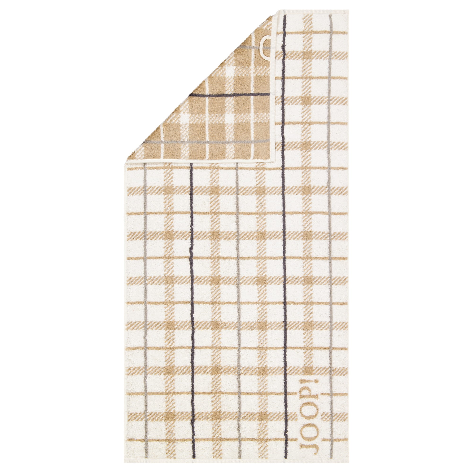 JOOP! Handtücher Contour Checked 1715 Creme - 37 - Handtuch 50x100 cm