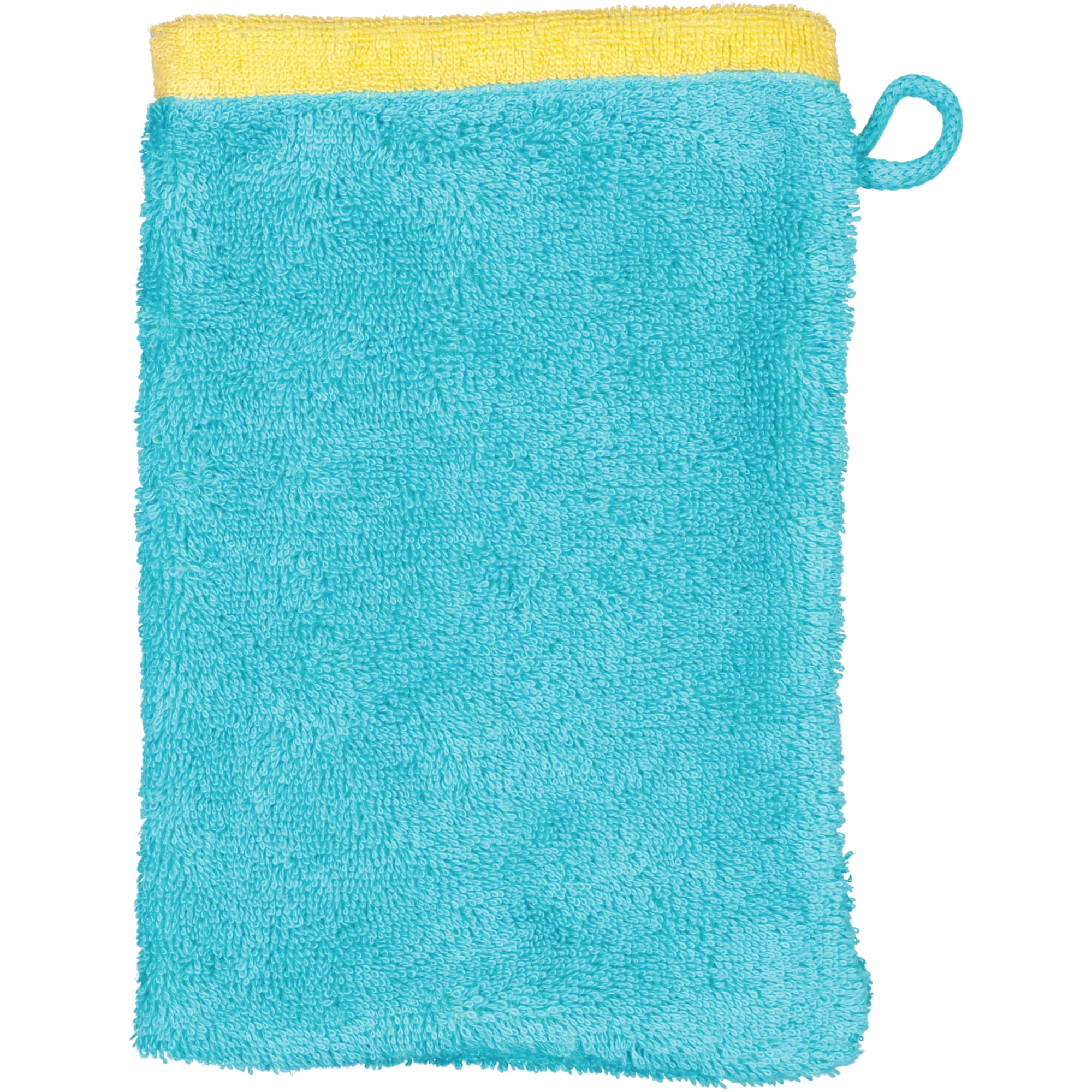 Cawö Handtücher Lifestyle Splash 7071 türkis/apricot - 15 - Waschhandschuh 16x22 cm