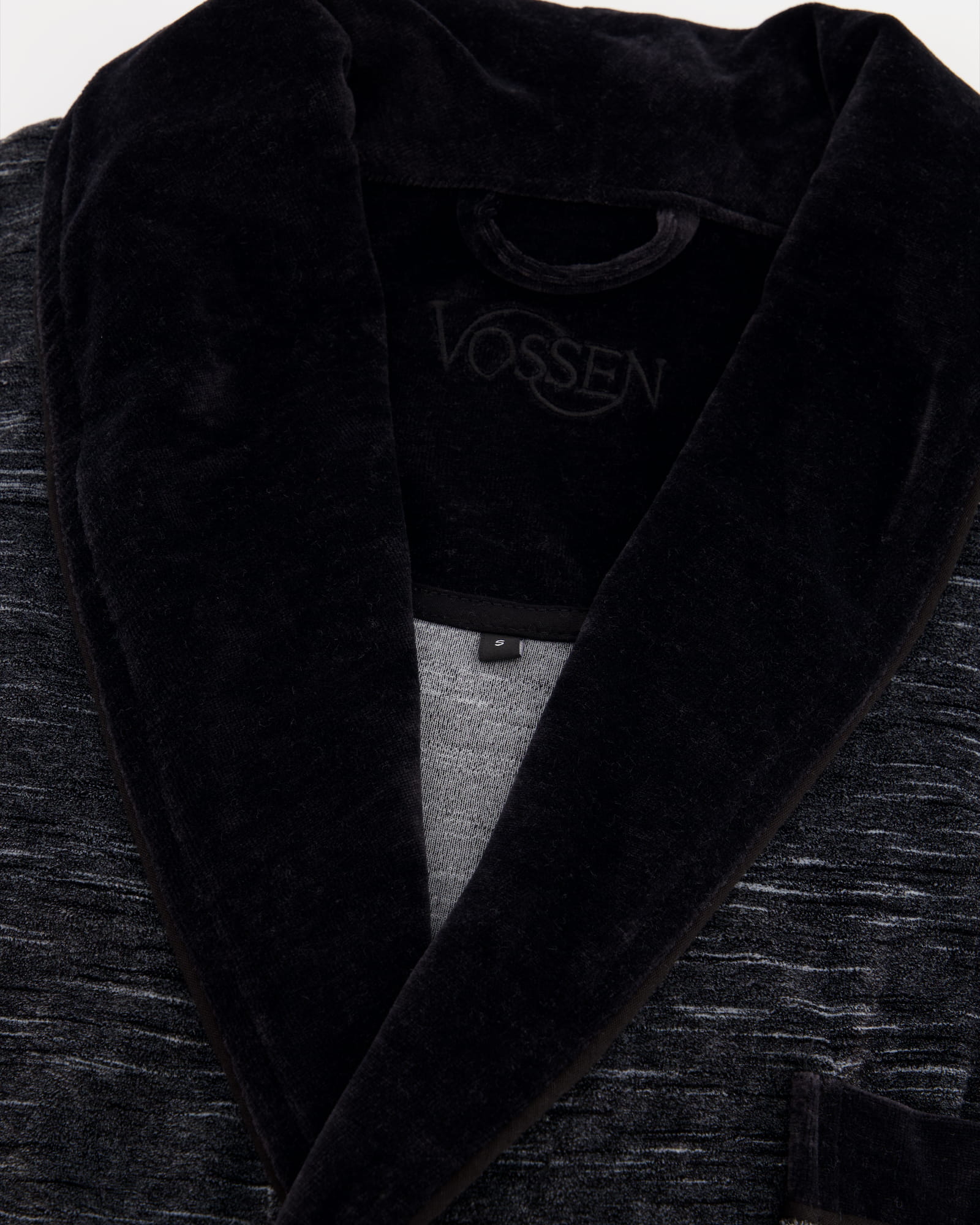 Vossen Bademäntel Herren Schalkragen Alberto black - 0002