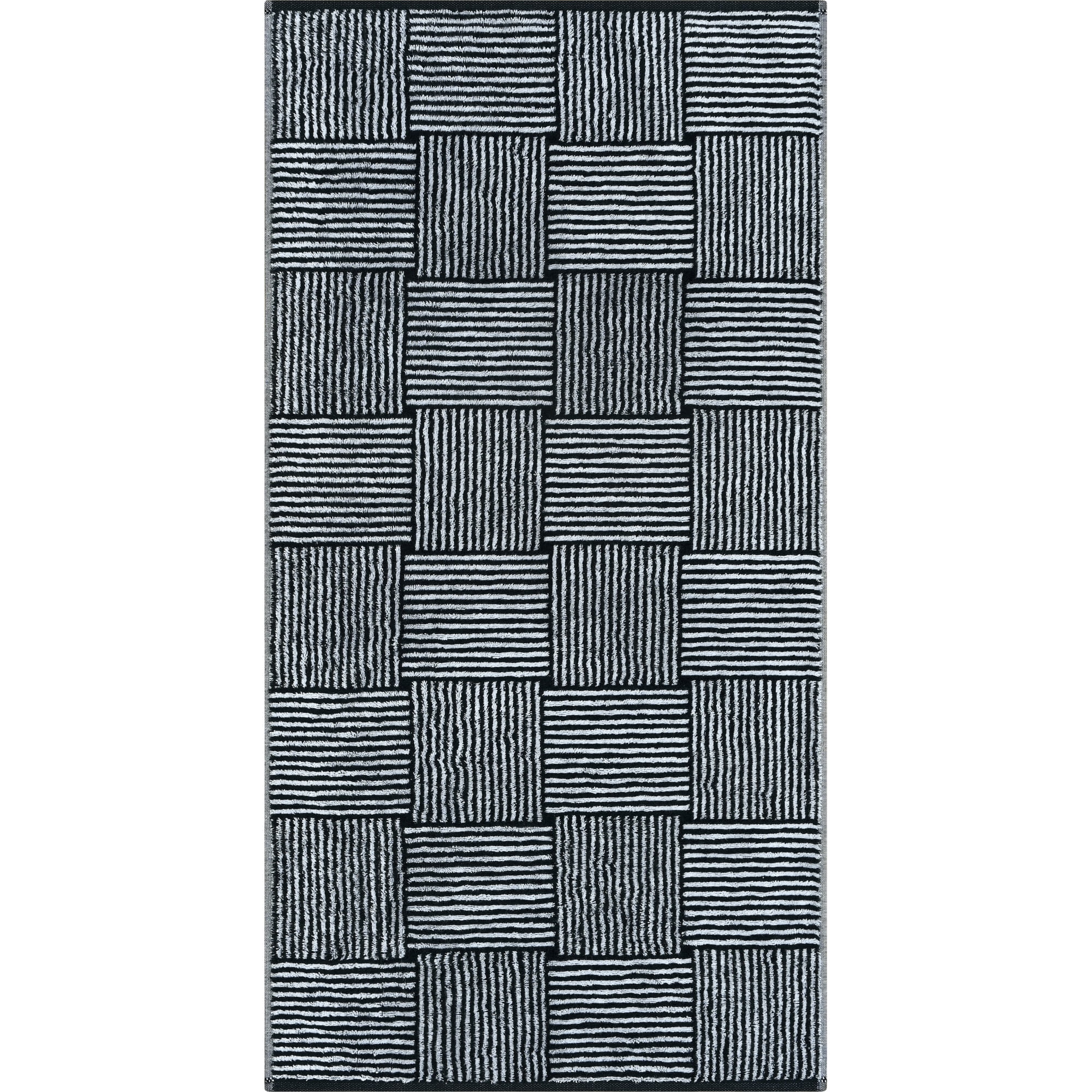 Cawö Handtücher Black&White Chess 6281 schwarz/weiß - 96 - Handtuch 50x100 cm
