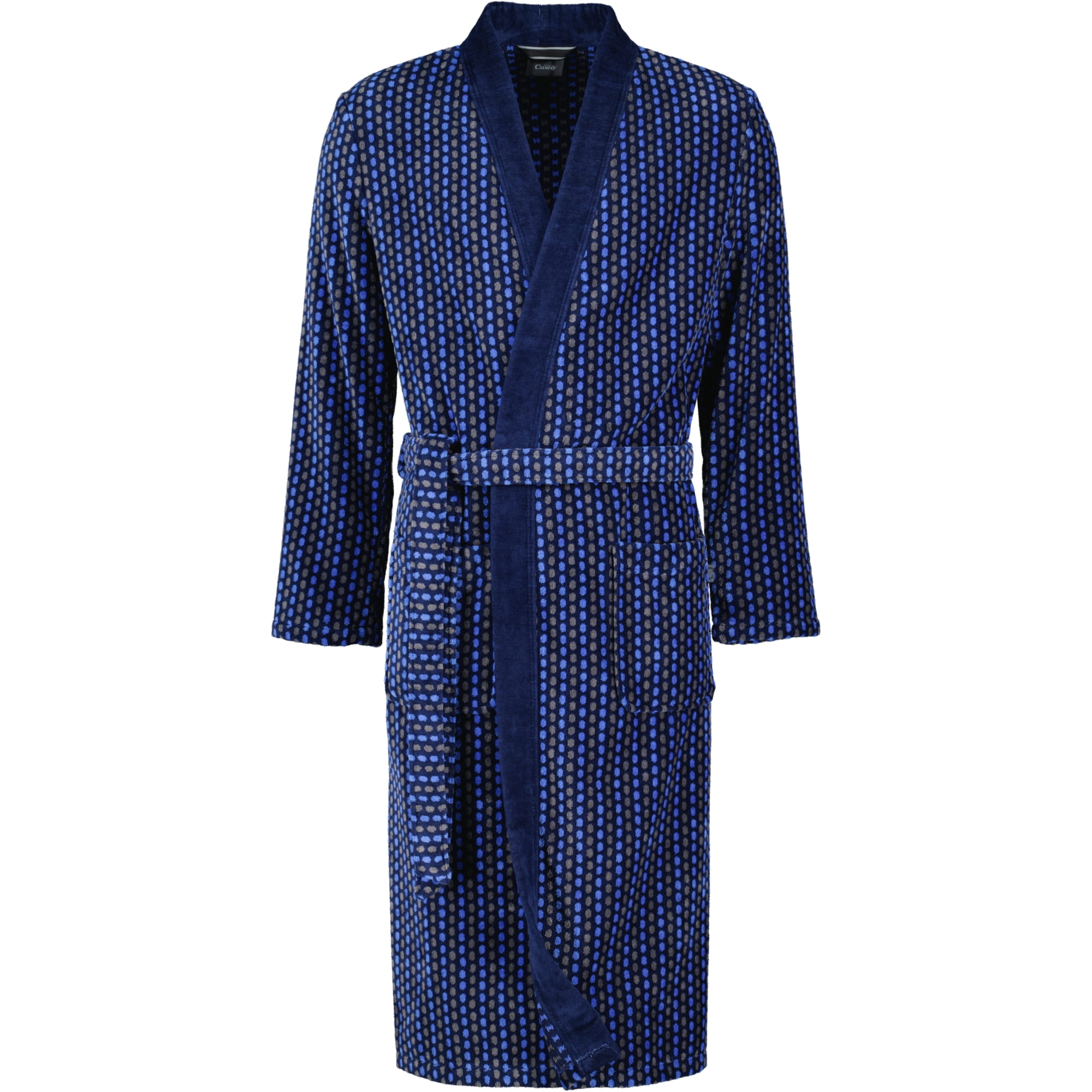 Cawö Herren Bademantel Kimono 4851 - Farbe: blau - 11