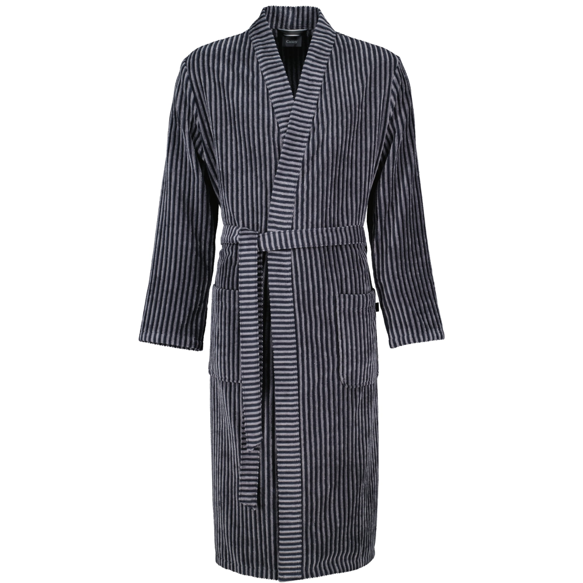 Cawö Herren Bademantel Kimono 4854 - Farbe: anthrazit - 97