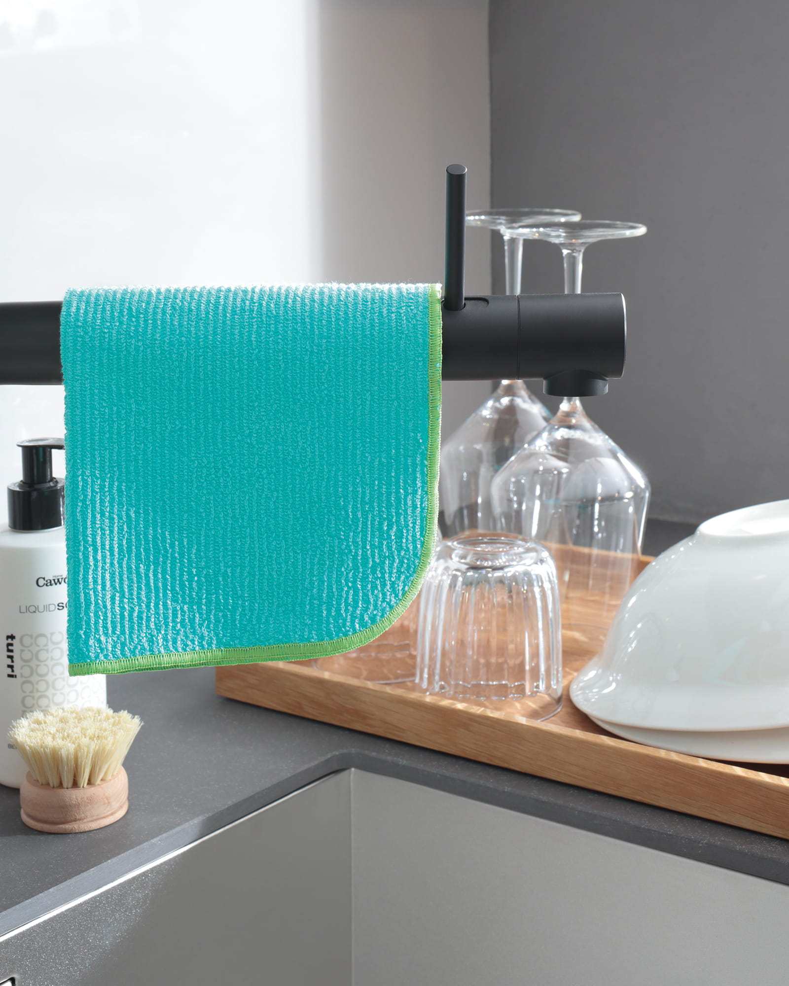 Cawö Spültücher Trio 550 3er Set pink/türkis - 21 - 30x30 cm