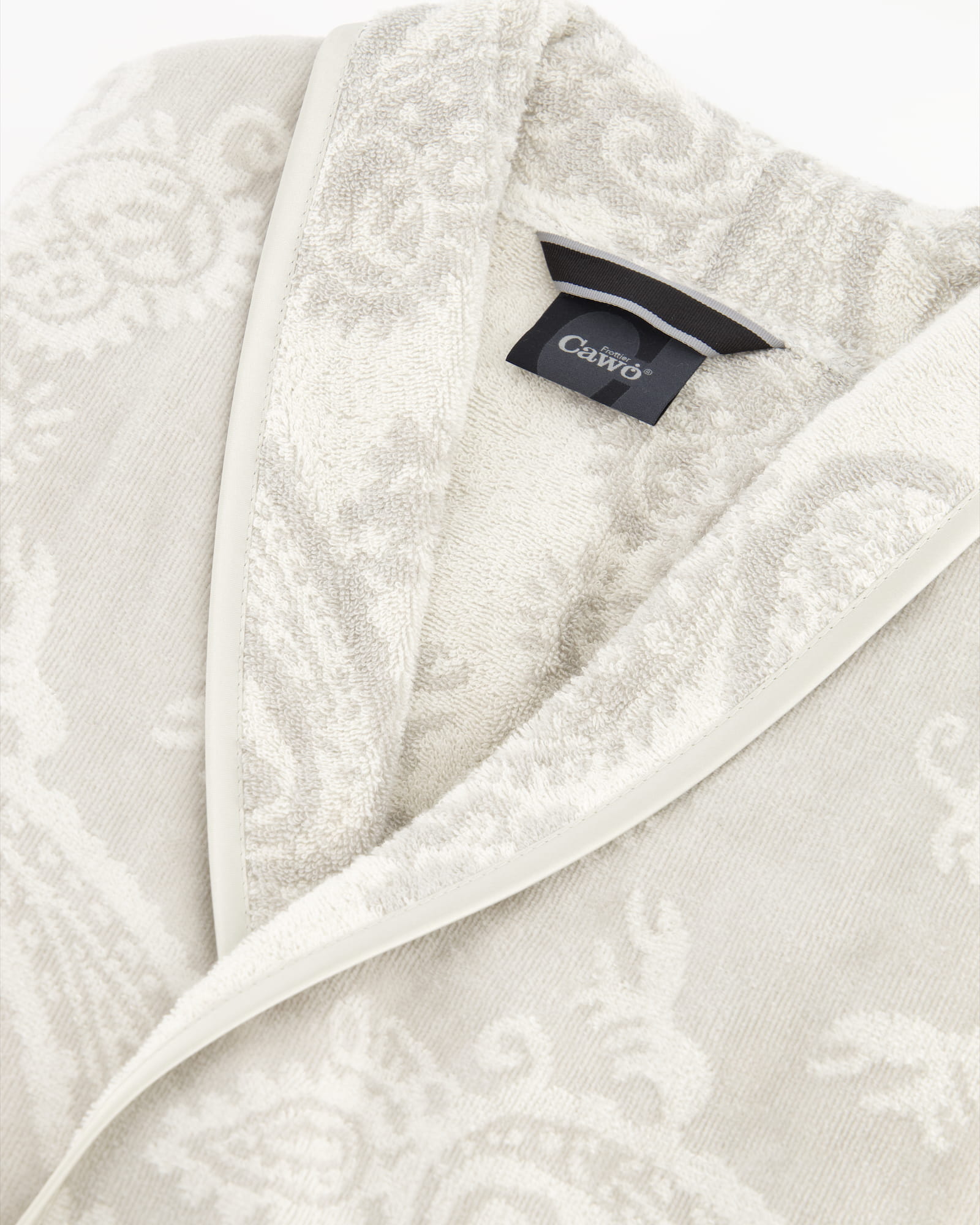 Cawö Bademäntel Damen Schalkragen Paisley 4420 silber - 73