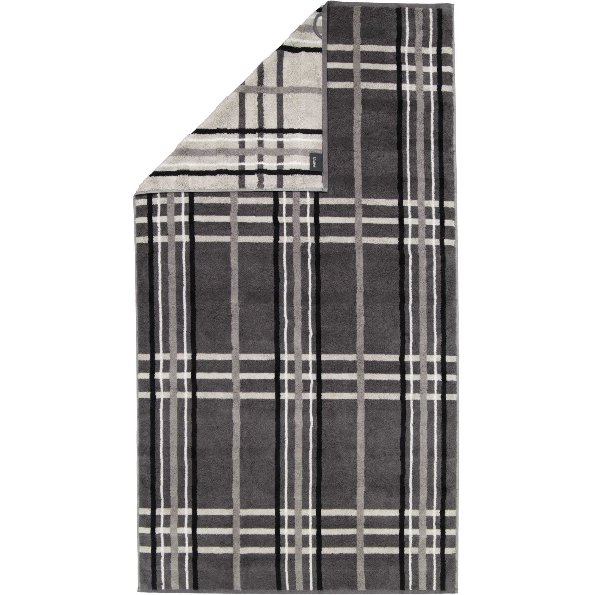 Cawö Handtücher Noblesse Check 1089 anthrazit - 77 - Duschtuch 80x150 cm