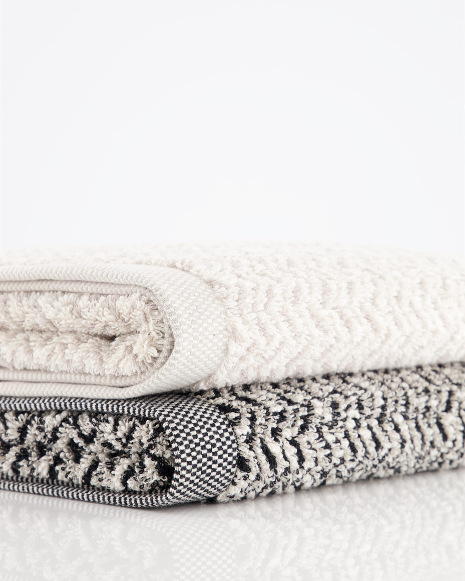 Möve - Brooklyn Fischgrat - Farbe:  nature/cashmere - 071 (1-0567/8970) - Handtuch 50x100 cm