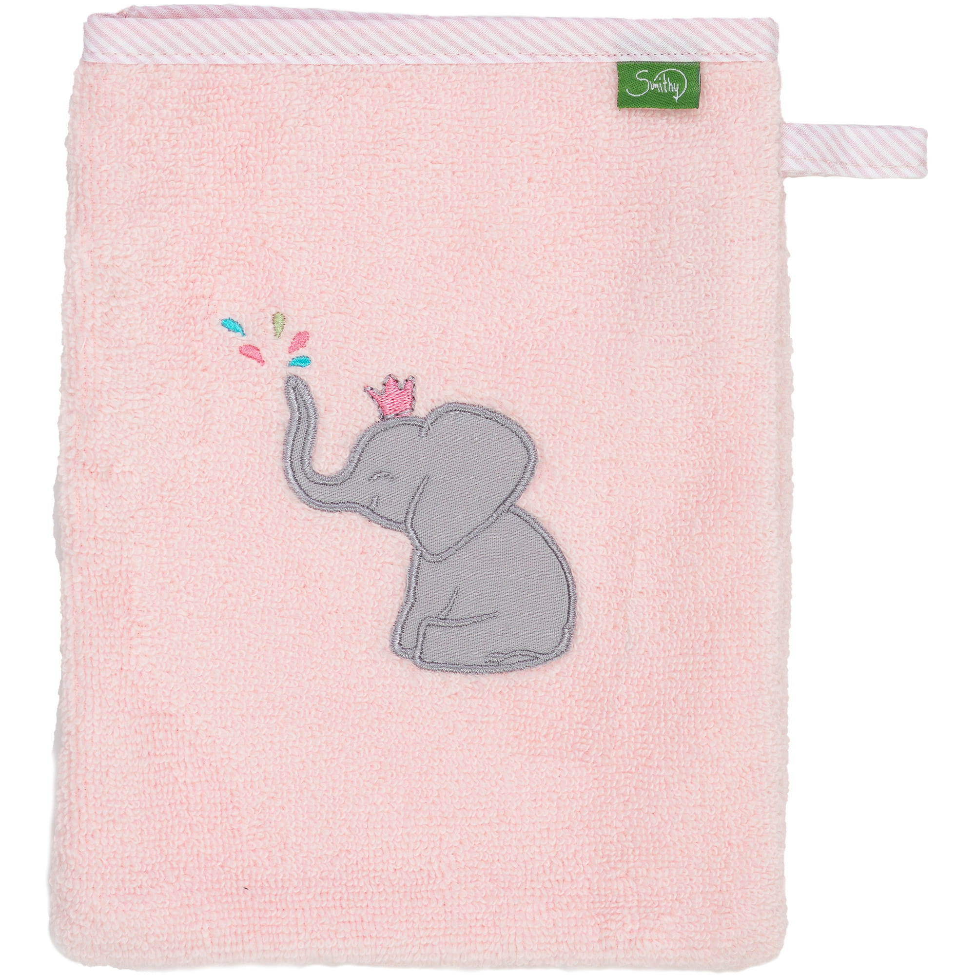 Smithy Pastellflausch Elefant - Wisch & Weg Waschhandschuh 16 x 21 cm - Farbe: rosa (2004061)